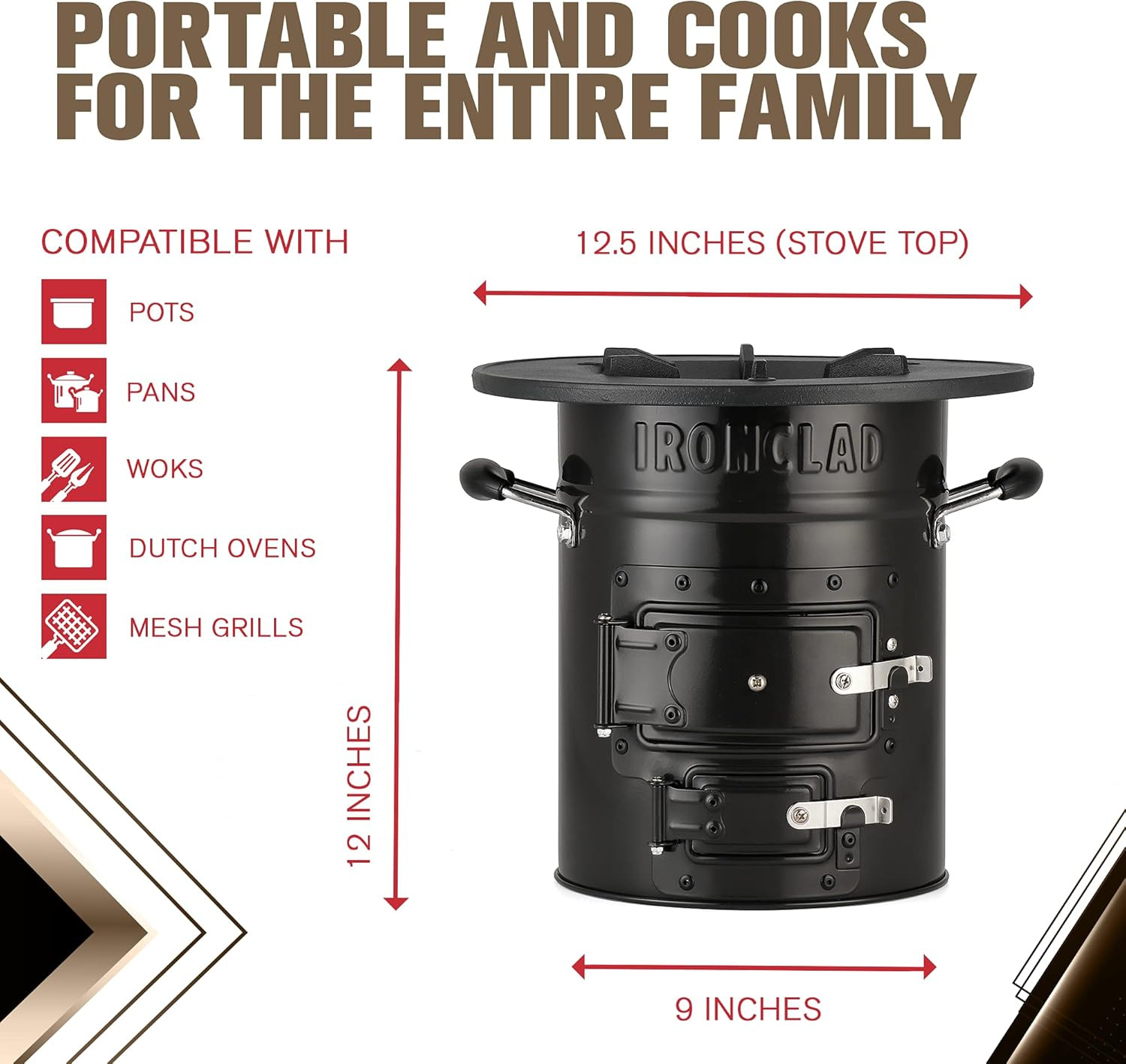 Rocket Stove – Camping Wood Stove for Emergency Preparedness, Survival, off Grid