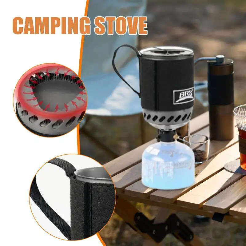 Camping Pot Gas Stove Jet Boil With Heat Exchanger Portable Outdoor Camp Burner