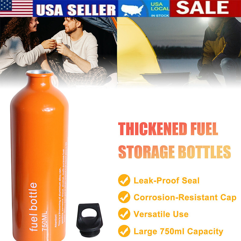 Outdoor Fuel Bottle Petrol Liquid Oil Bottle Kerosene Bottle 750ml Capacity USA