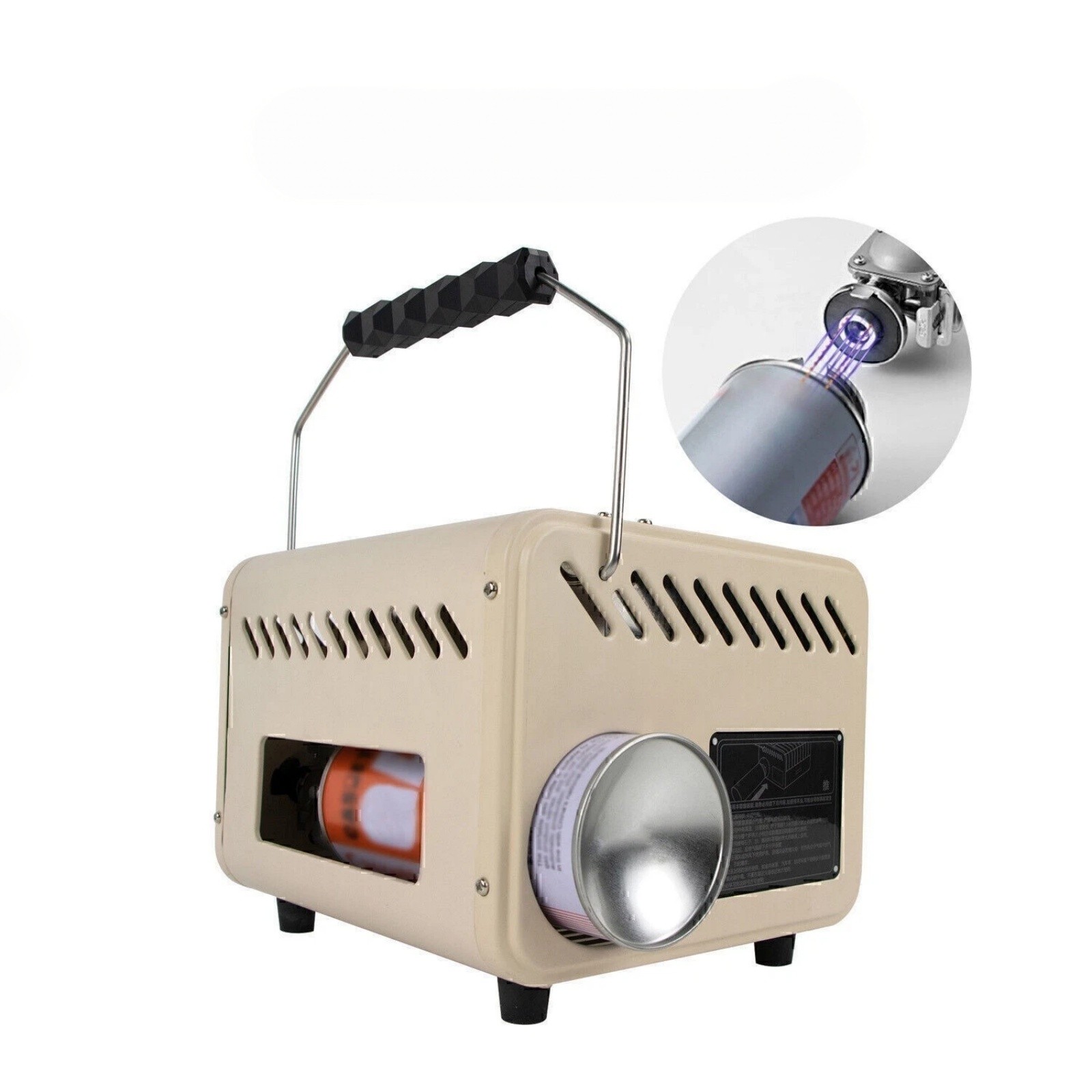 Portable Butane Gas Heater Stove 3 Zone Camping Tent Cooker w/ Warming Tray