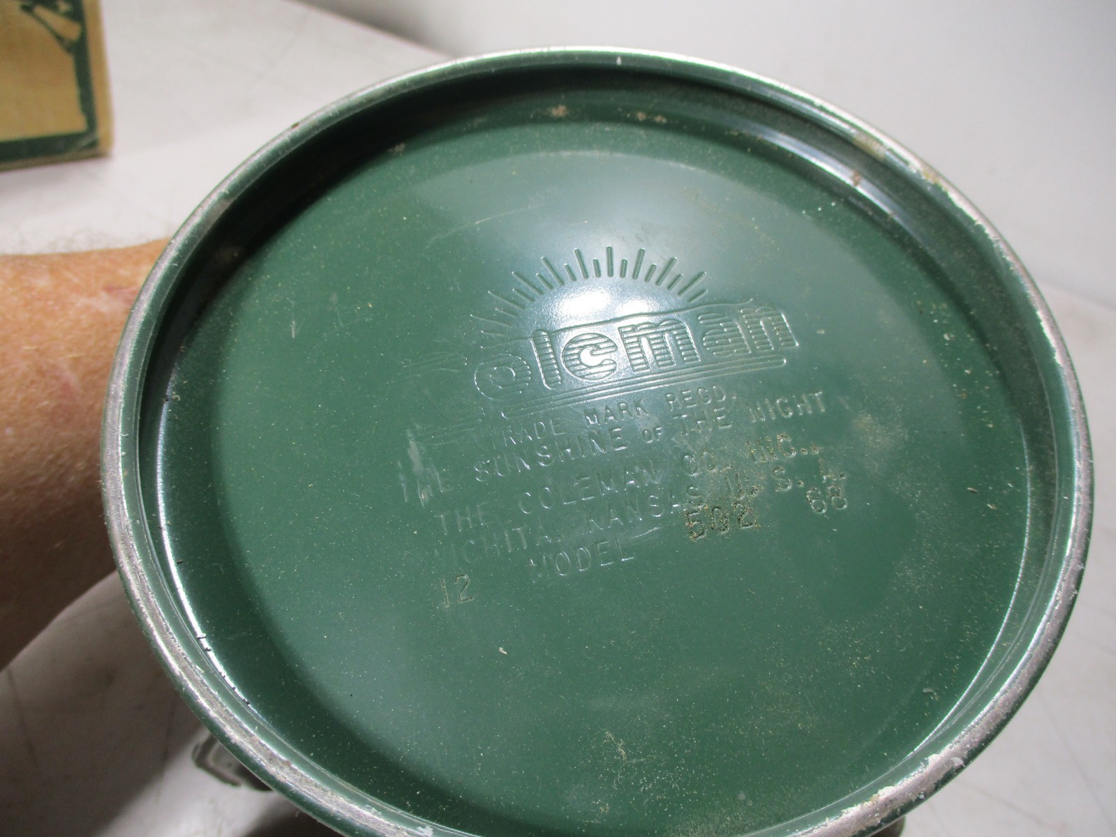 Vtg 12/1968 Coleman 502 Camp Stove Green Backpacking Made in USA Hike Cooking