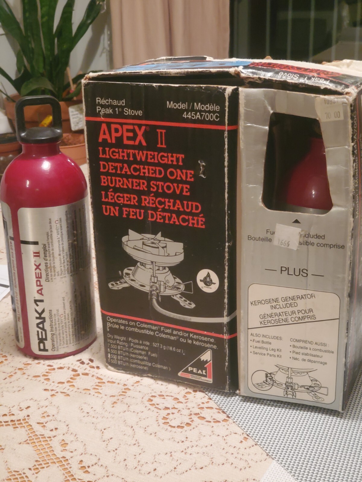 Peak 1 Stove USA COLEMAN APEX II 445A700 Dual Fuel Camping Backpack Stove