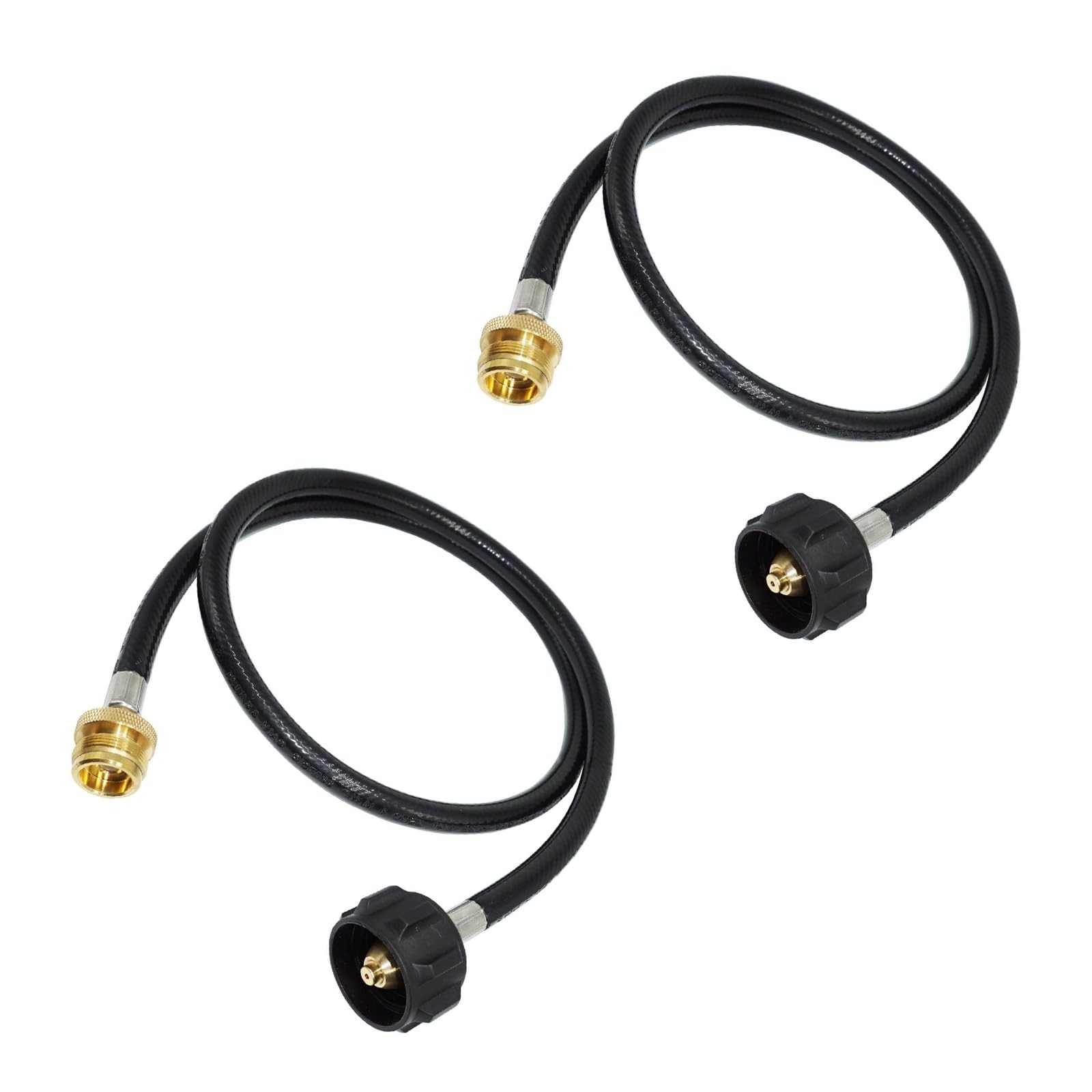 NICOLEKAY 4 Feet Propane Adapter Hose 1 lb to 20 Converter 4 Feet×2