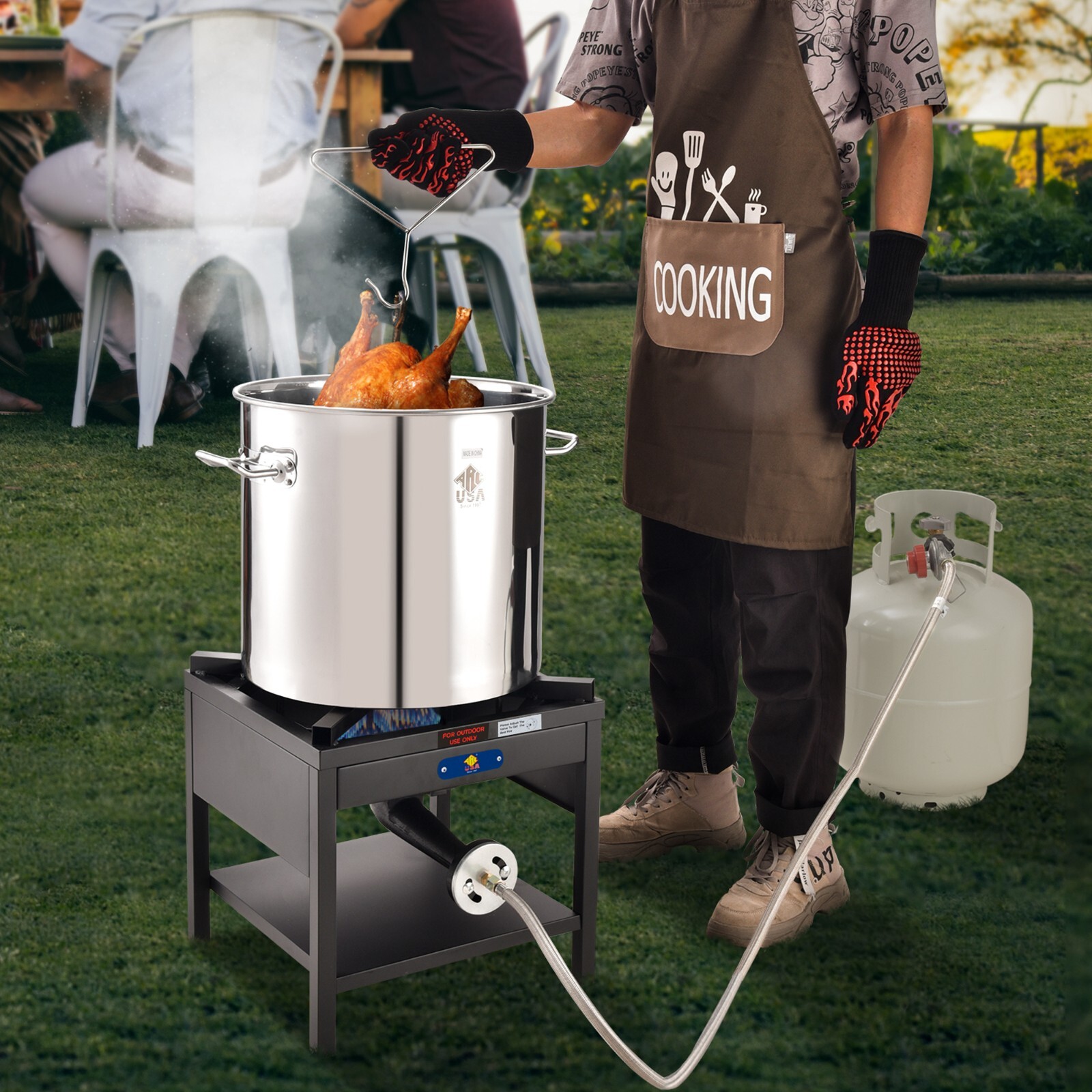 200,000BTU High-Pressure Propane Burner Gas Stove Cooker Turkey Fryer Burner