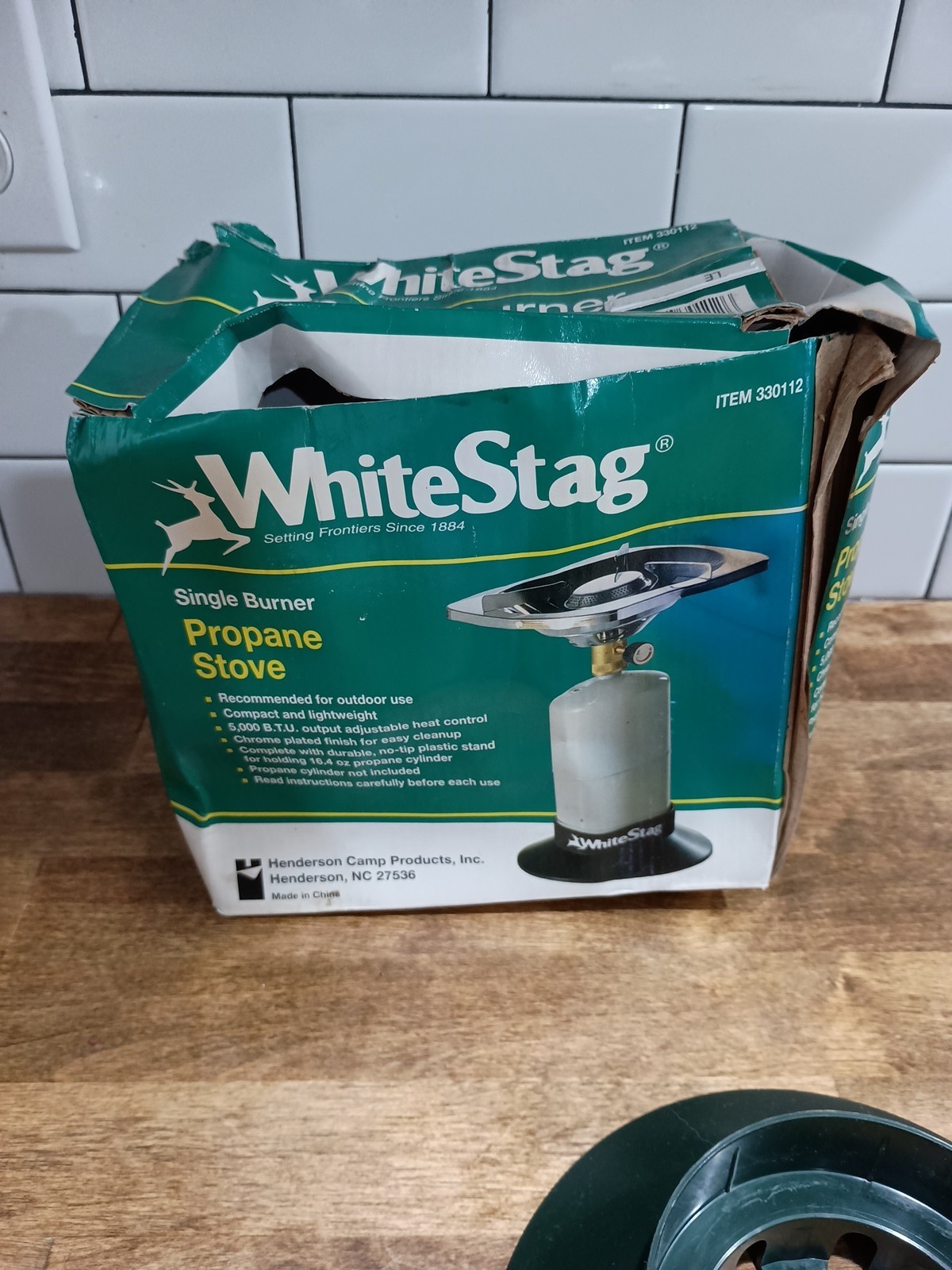 WHITESTAG Single Burner Propane Camp Stove 5000 BTU Model 330112 NEW