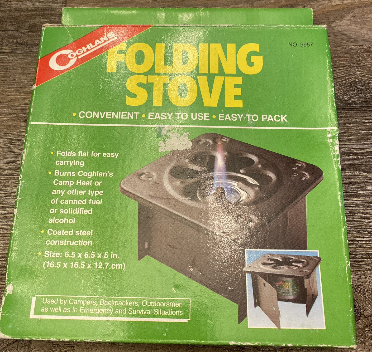 Coghlans 1-Burner Canned Fuel Camp Stove 9957 Coghlans NIB Black