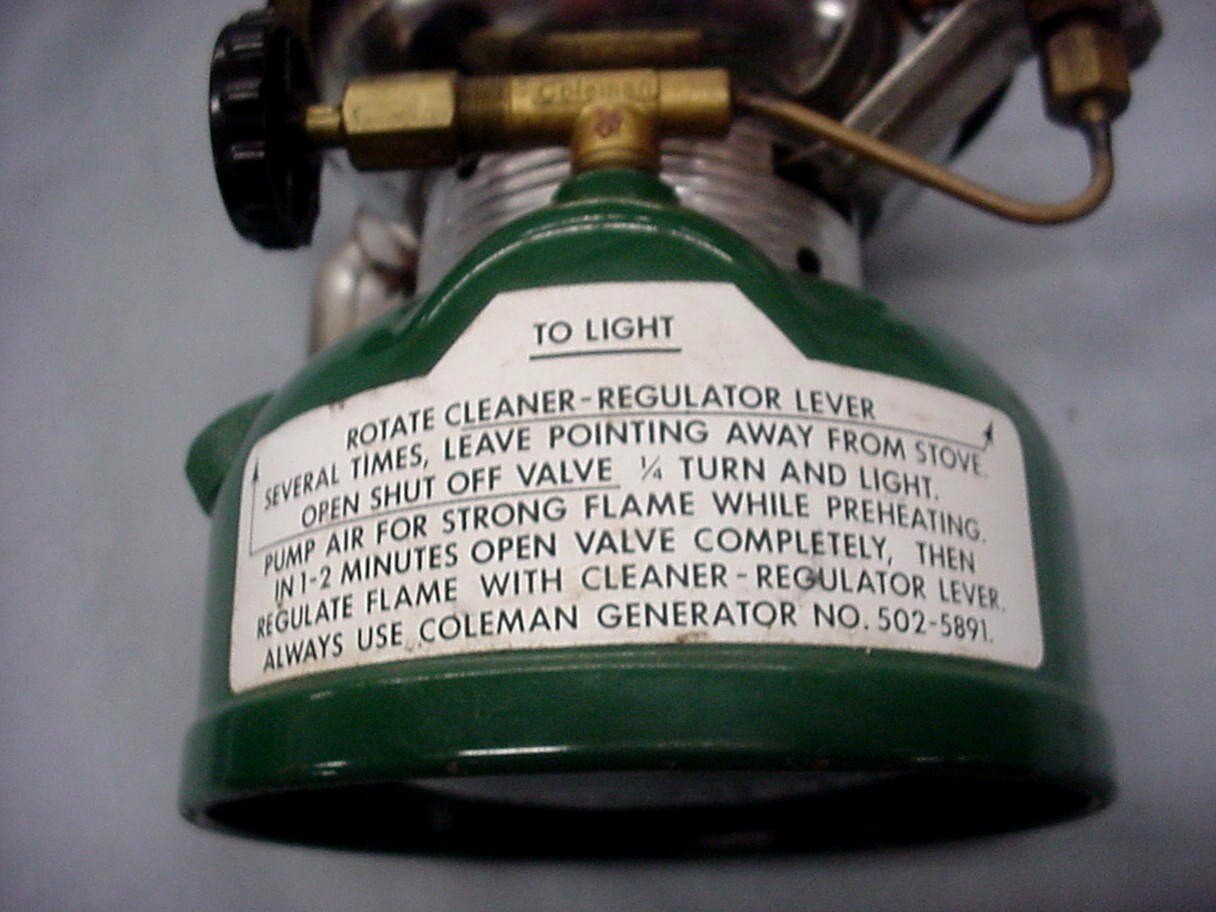 Vintage 1979 Coleman 502 Camp Stove Green Backpacking Works Strong Flame