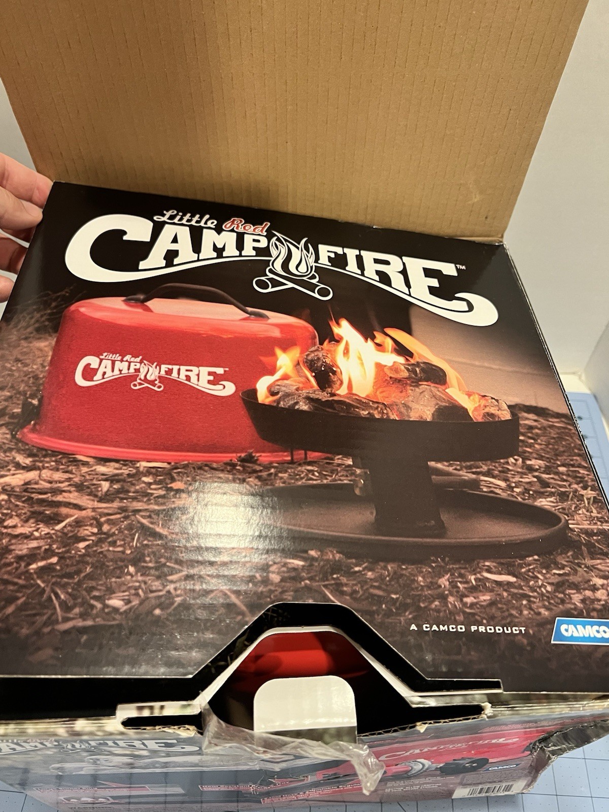 CAMCO CAMPFIRE LITTLE RED CAMP STOVE OLD STOCK NEW IN BOX RARE LOGS FIRE PIT