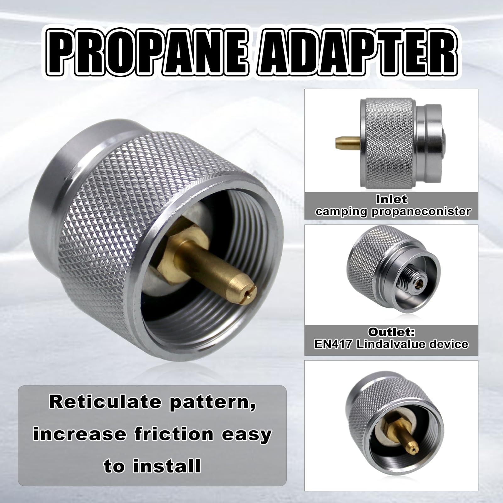 Gas Refill Adapter Kit for Camping Stoves – EN417 Lindal Valve Canister Refil…