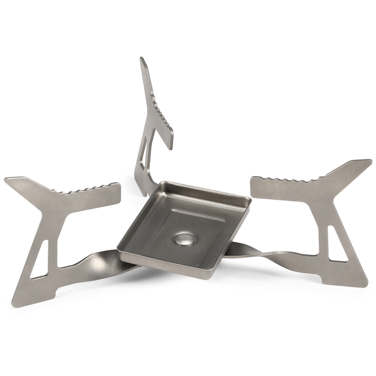 Lixada Folding Camping Titanium Solidified Alcohol Stove 14g U8J QLUS