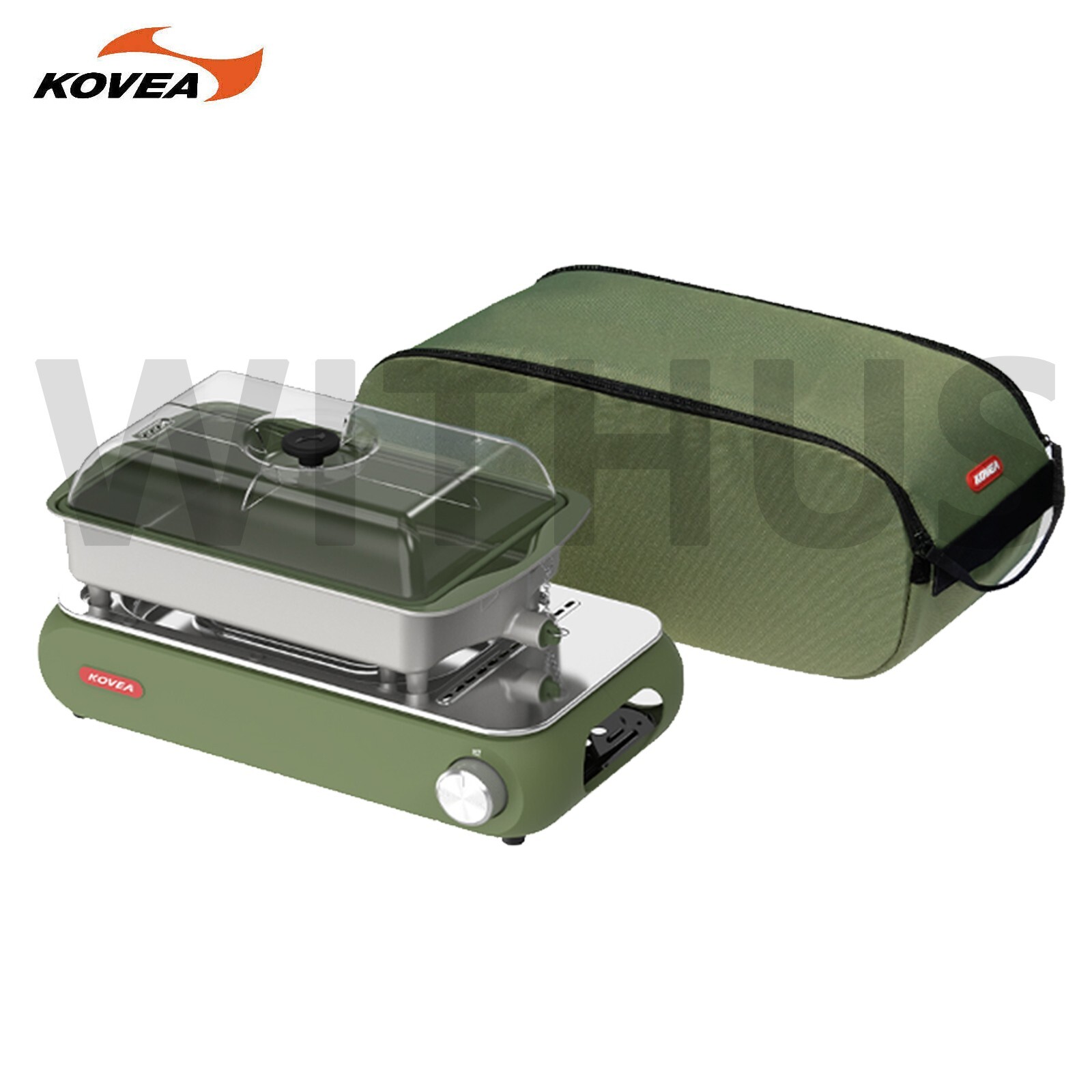 KOVEA Guibada CERAMIC 3WAY All-in-one Olive green Multi Stove Grill & Carry Bag