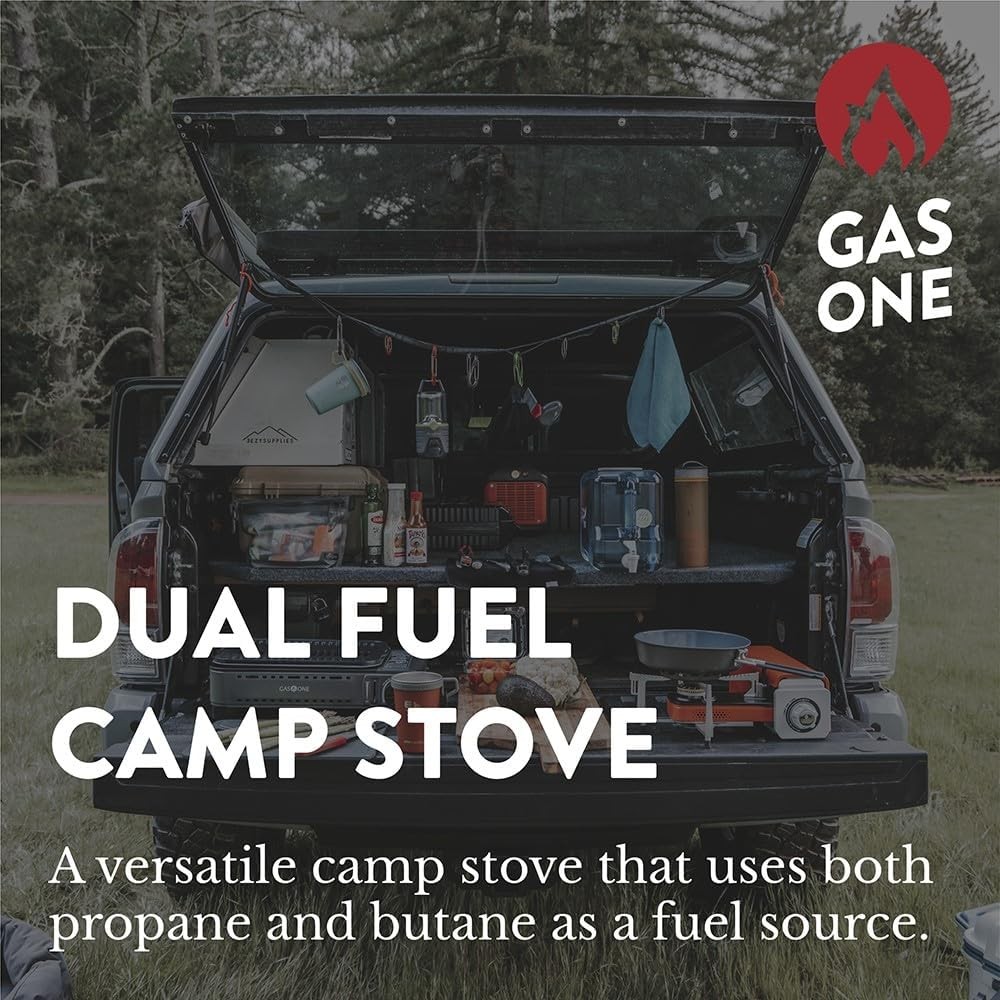 Gas One GS-3400P Dual Fuel Portable Camping Stove with Carrying Case