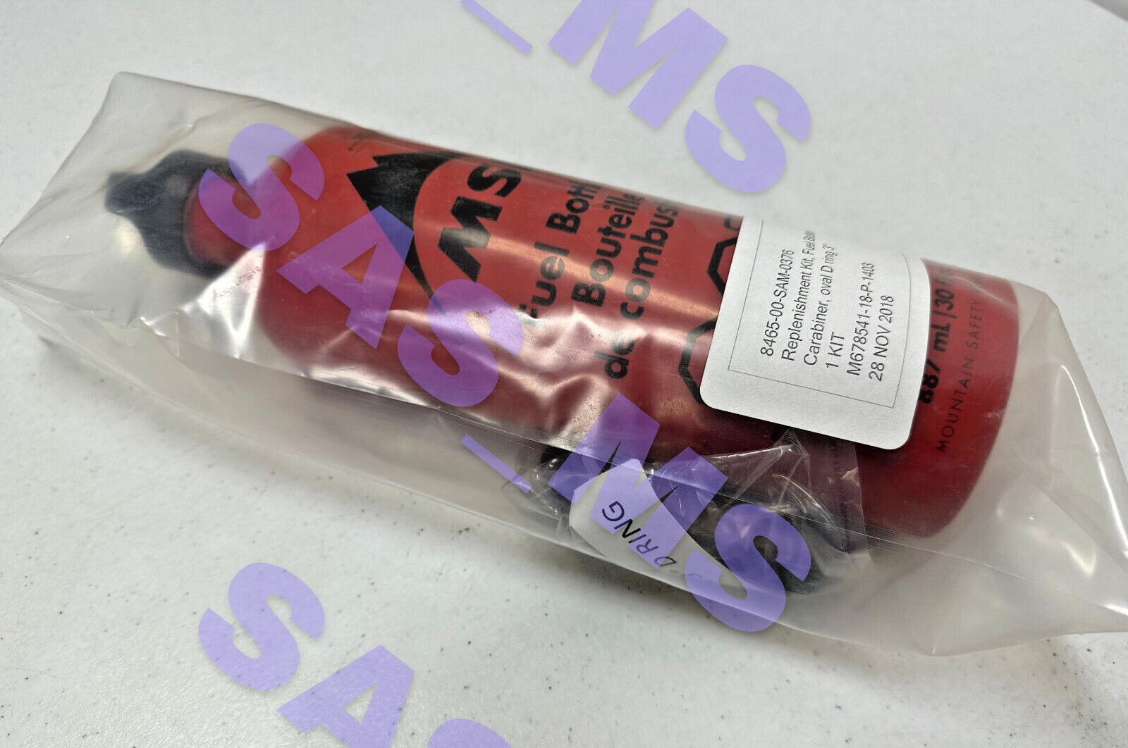 MSR LIQUID FUEL ALUMINUM BOTTLE LEAK PROOF 30 OUNCE WITH 3 INCH D RING NEW