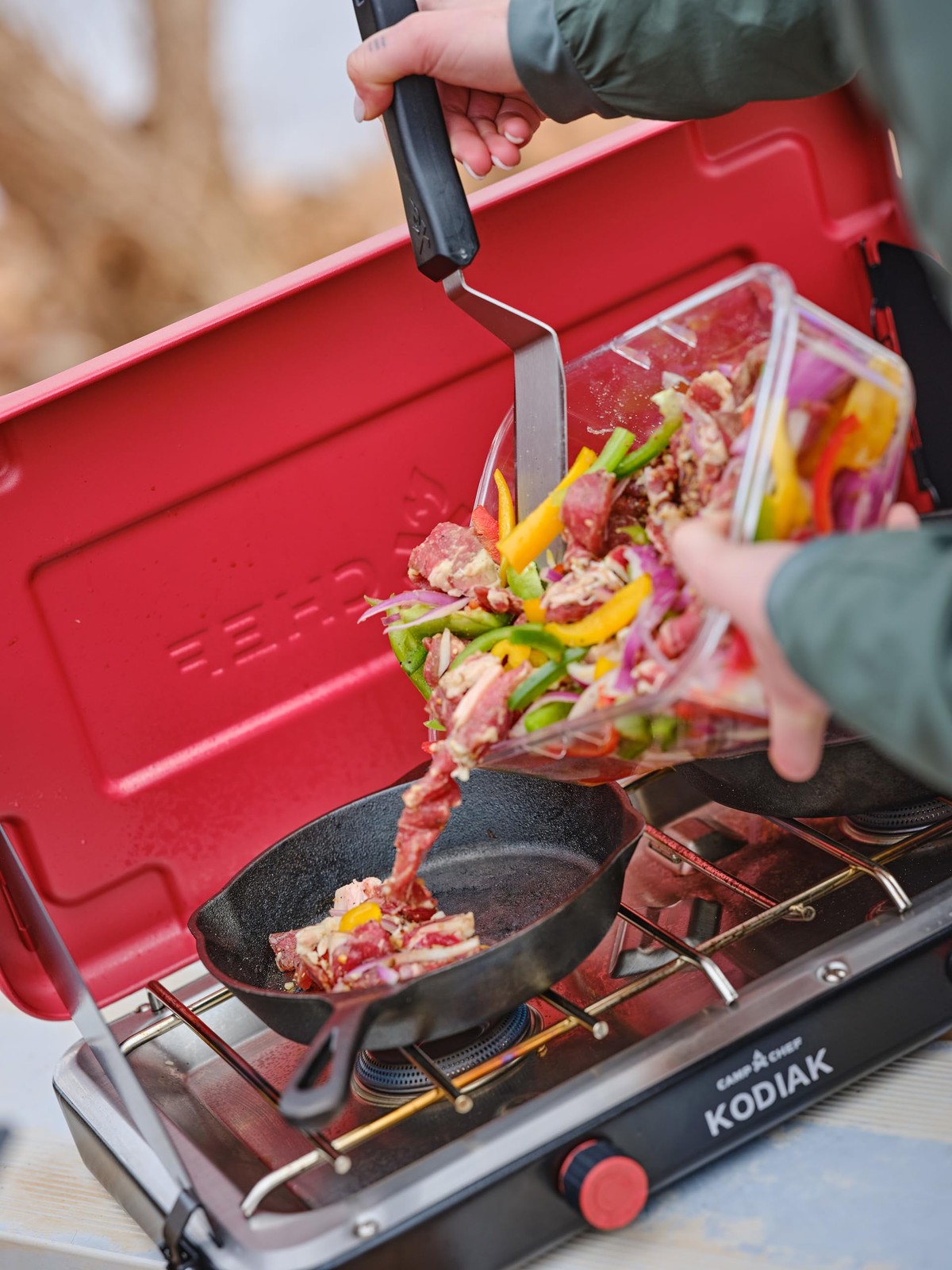 Mountain Series Kodiak – High Outpt Two-Burner Camp Stove – Lid Doubles as Wi…