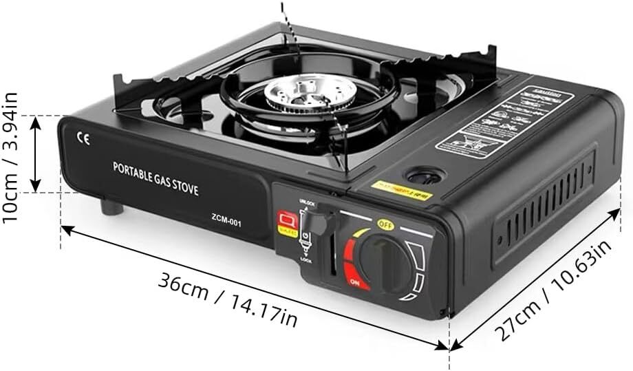 3000W Camping Stove Propane&Butane Windproof Fire Dual Fuel Brass Cooking Burner