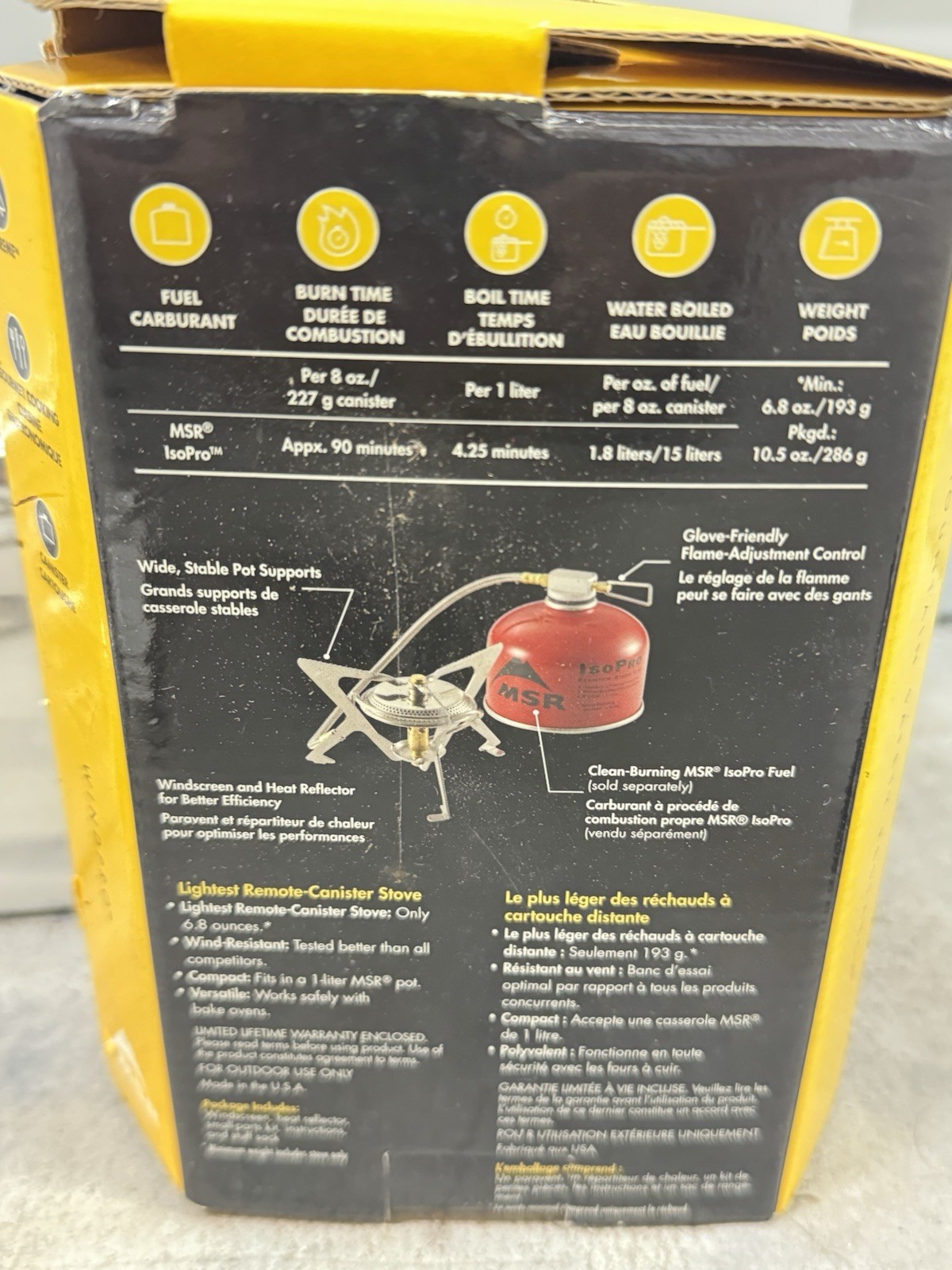 MSR WindPro Remote Canister Stove w/ Windscreen, Tool, Carry Case New Unused