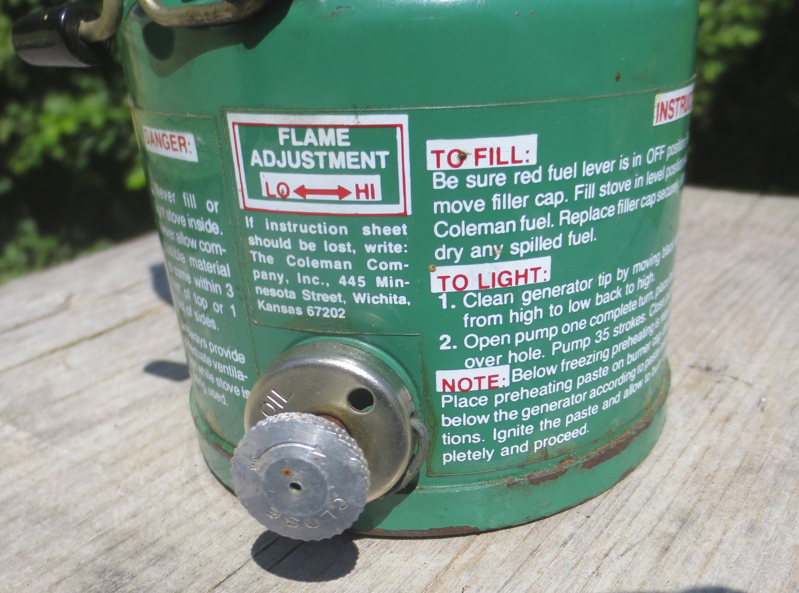 Vintage Coleman Peak 1 #576 Lightweight Backpack Stove Dated 2/77 Made in Canada