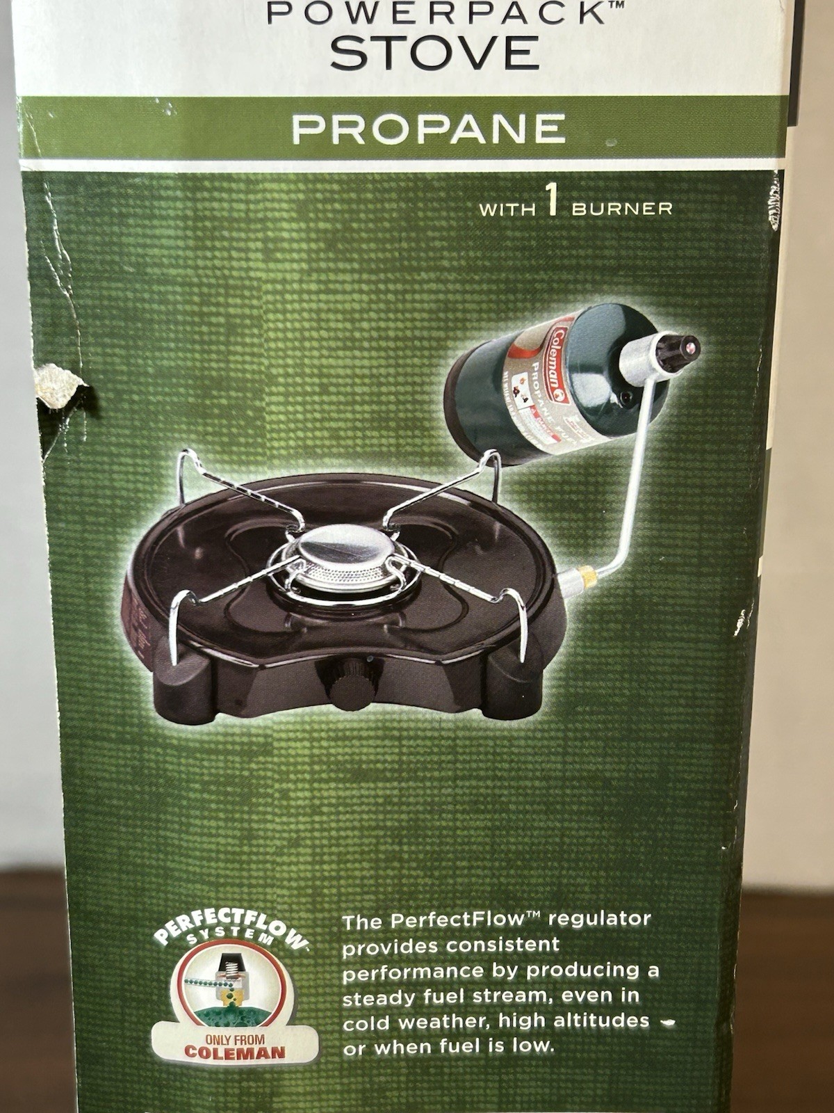 Coleman PowerPack Propane Gas Camping Stove 1-Burner Portable Stove 7500 BTU