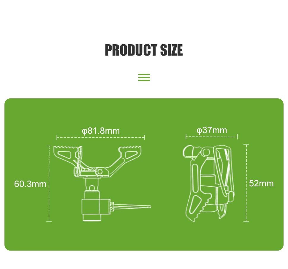 Brs Outdoor Gas Stove Mini Titanium Camping Gas Burner 25g Ultralight Stove Surv