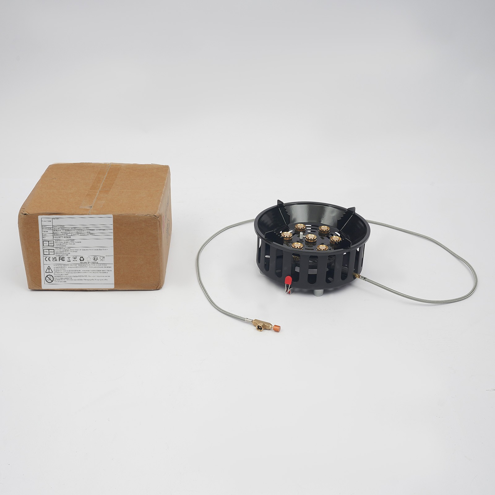 72000 BTU Camping Stove Portable Outdoor Burner With 2 Adapters & Storage Bag