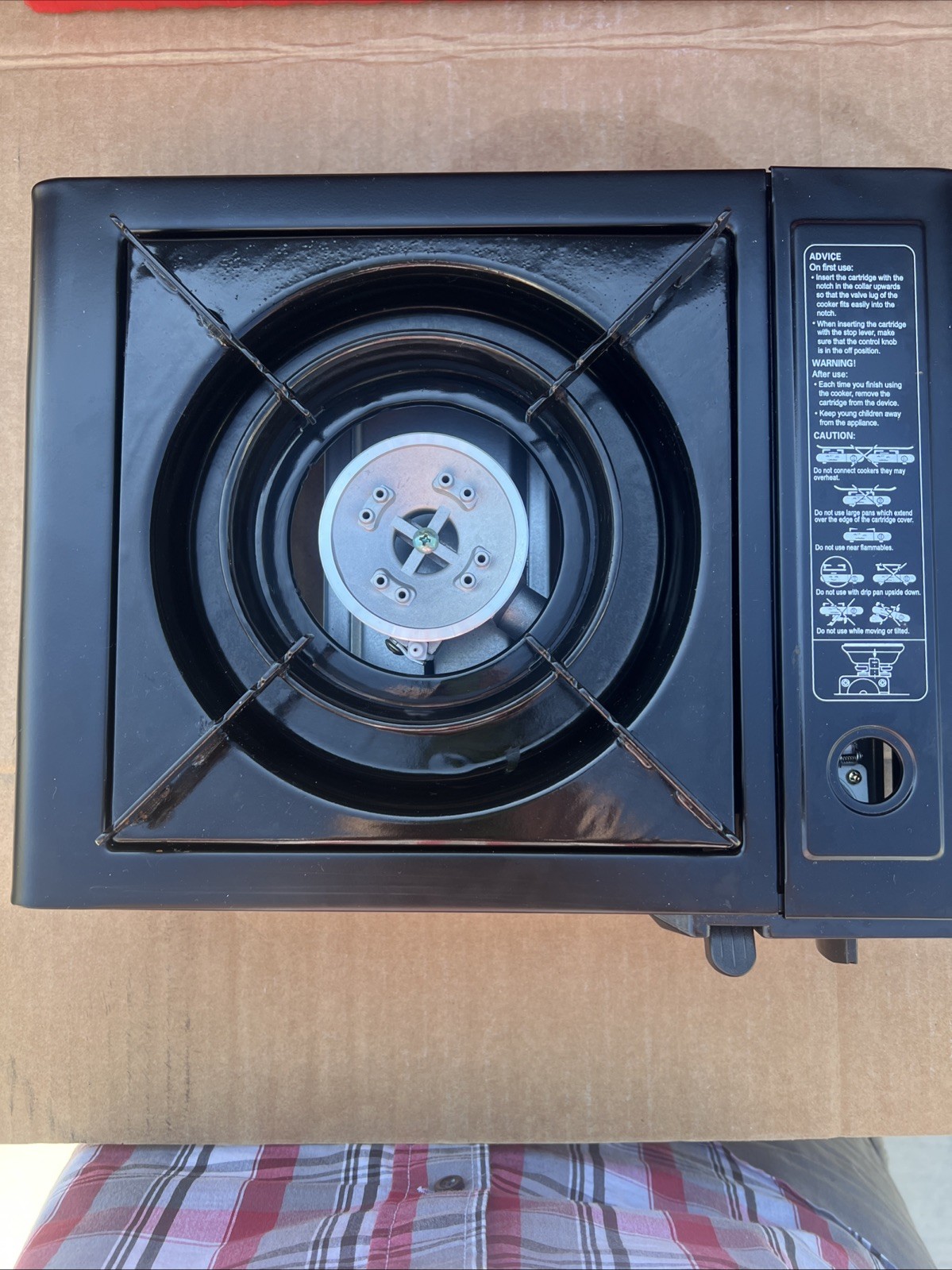 Gas One 7200 BTU Portable Butane Camp Stove – Black Model #EZS-1000