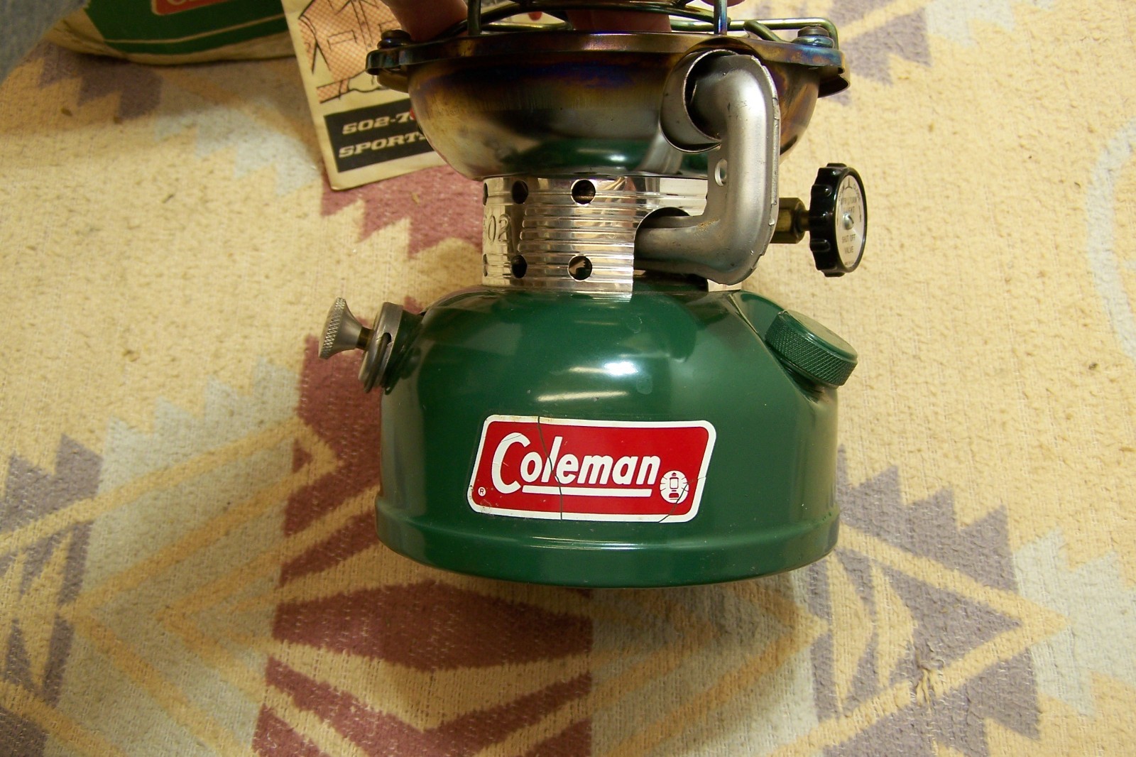 502-700 COLEMAN SINGLE BURNER SPORTSTER CAMP STOVE W/ BOX INST. 1 USE LANTERN TY
