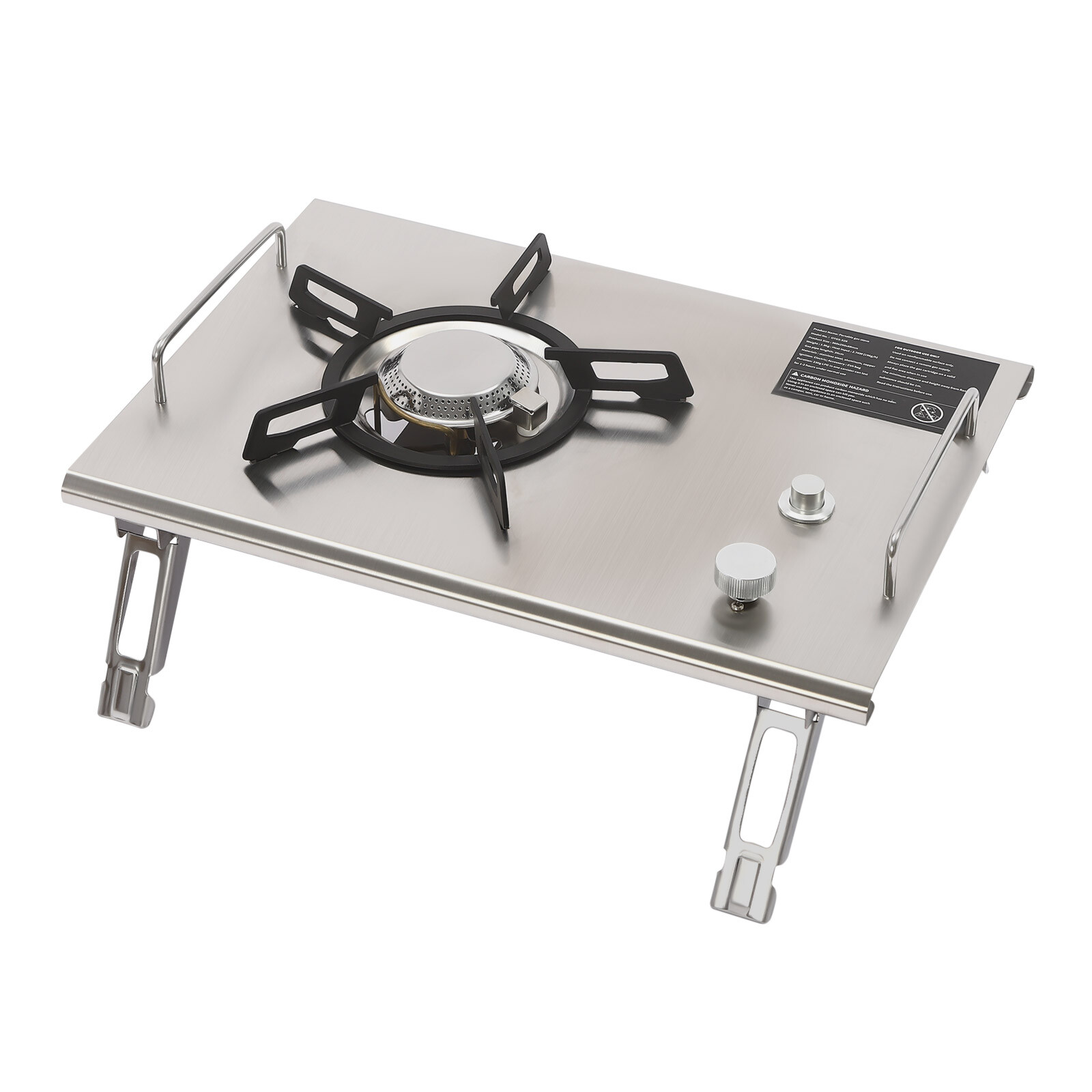 Portable 13,648 BTU Gas Stove, Stainless Steel, Single-Burner, Camping Stove NEW