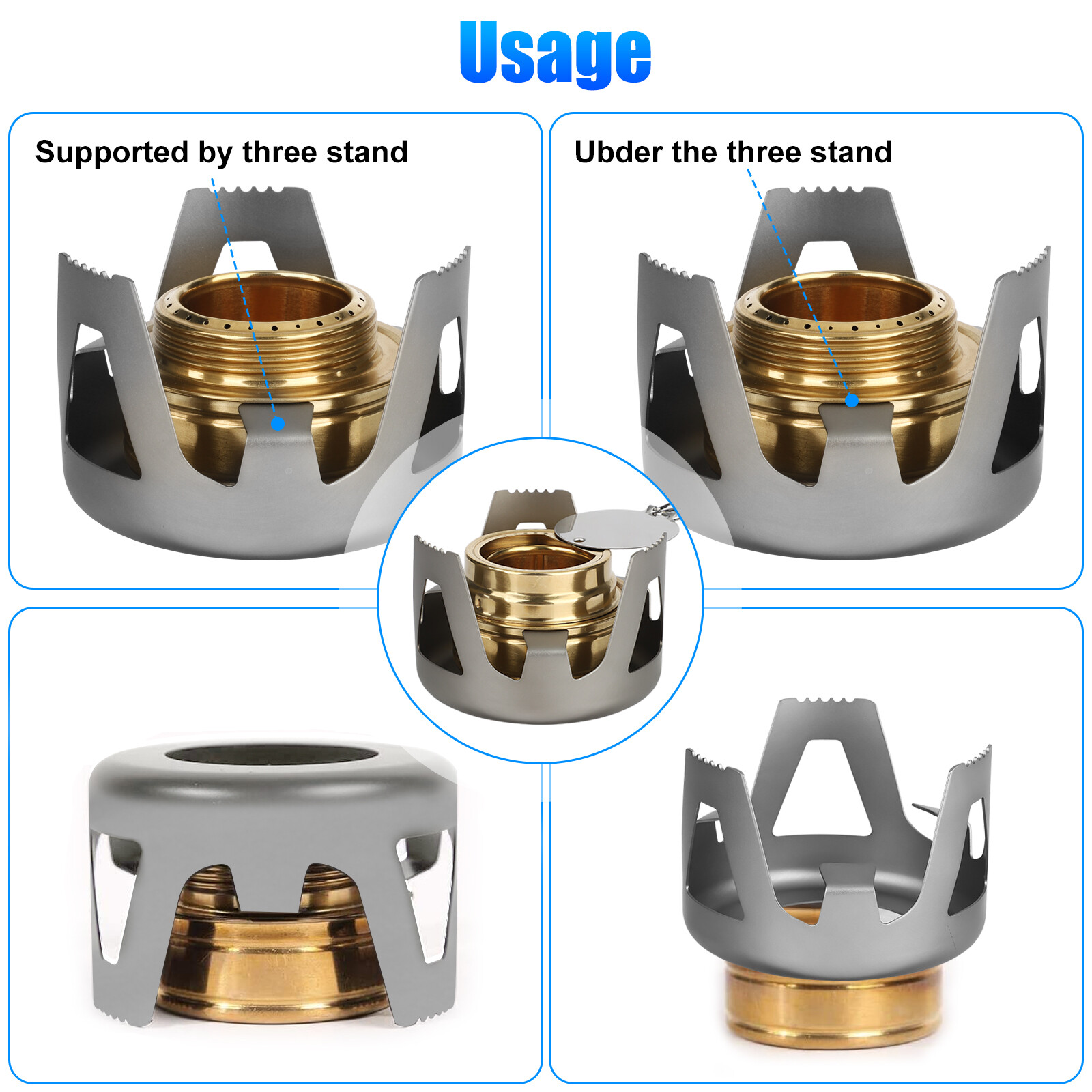 Outdoor Mini Portable Alcohol Stove Burner for Backpacking Hiking Camping Tool