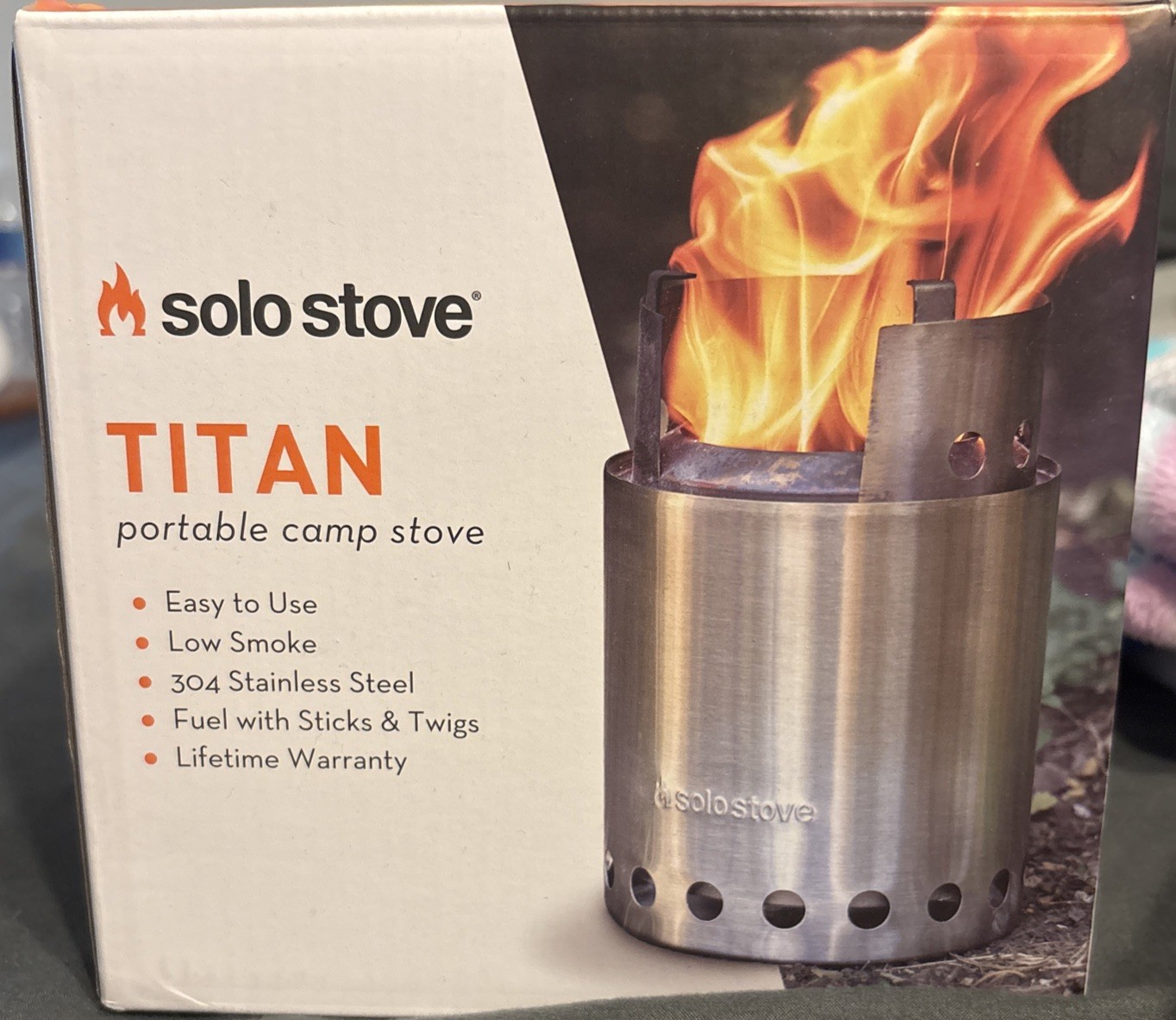Solo Stove Titan Portable Camp Stove – New Open Box – Stainless Steel, Excellent