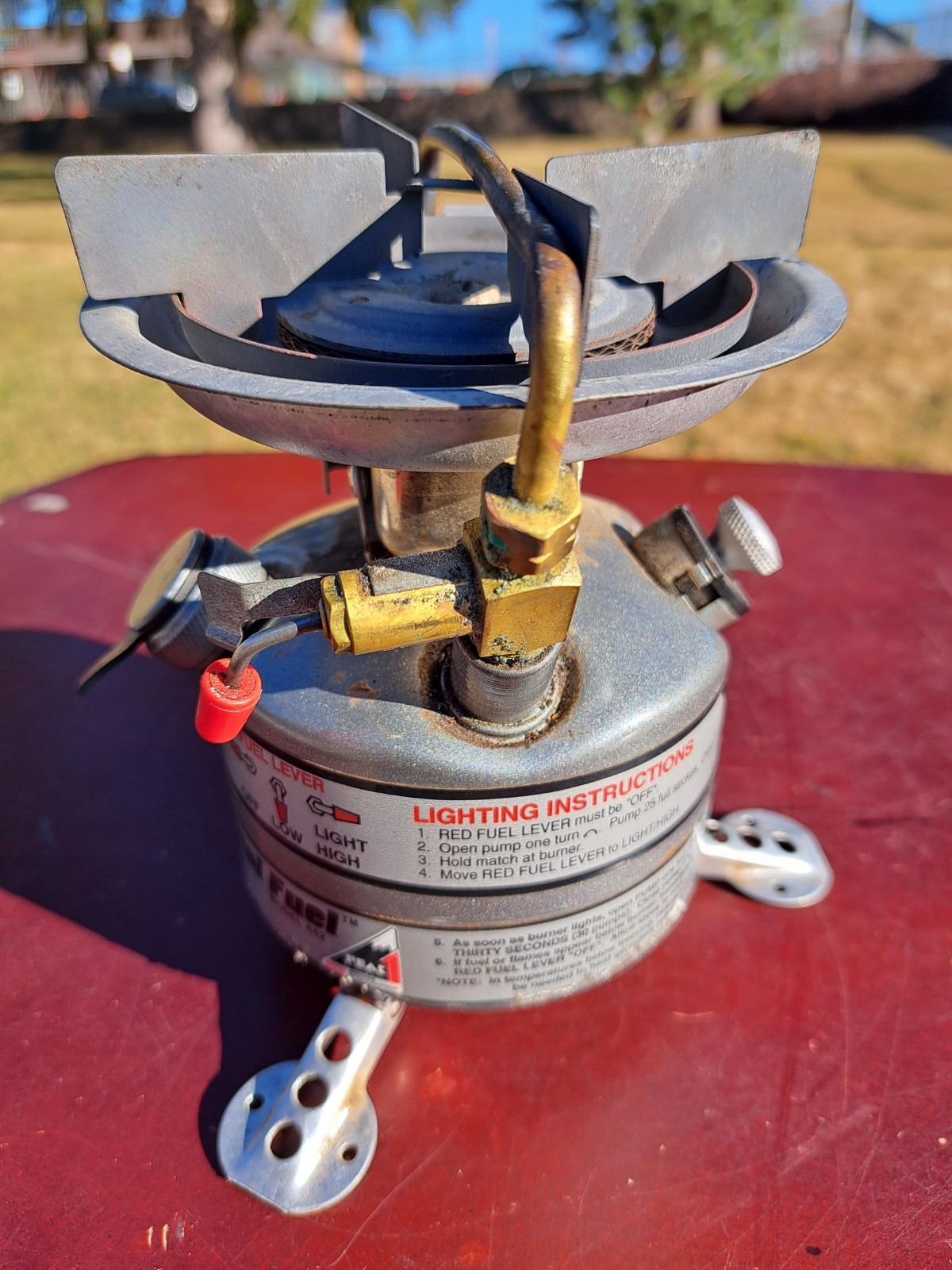 Vintage Coleman Peak 1 Feather 442 Dual Fuel Hiking Camping Stove USA