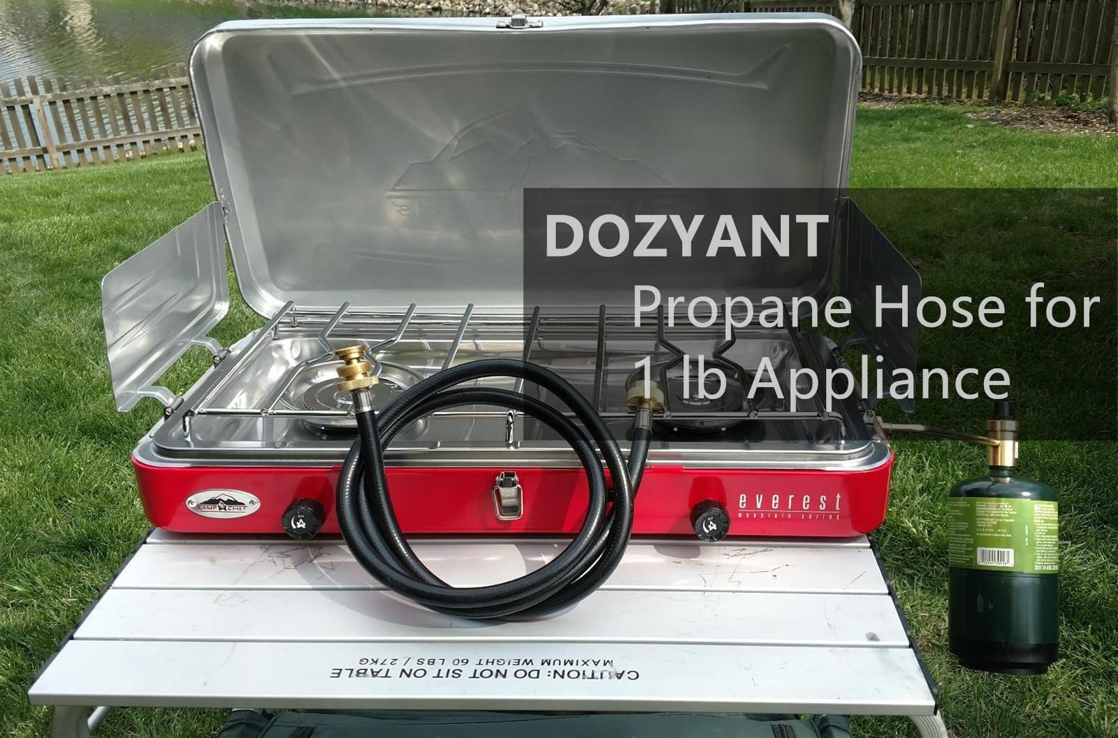 DOZYANT 4 Feet Propane Torch Extension Hose for Tree 4 Feet, Black