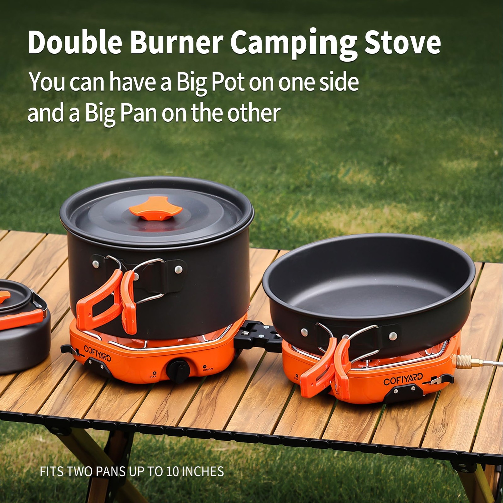 Propane 2 Burner Camping Stove With Carrying Bag Portable Folding Gas Stove For