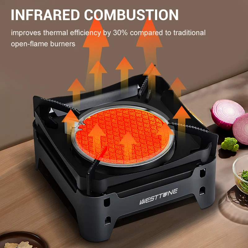 WESTTUNE Outdoor Infrared Combustion Stove Portable Cooking Burner 3600W Gas Sto