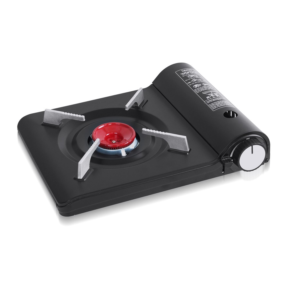 REDSUN F8 Black Slim Camping Gas Stove 3.5kW Blue Flame Ceramic Burner Portable