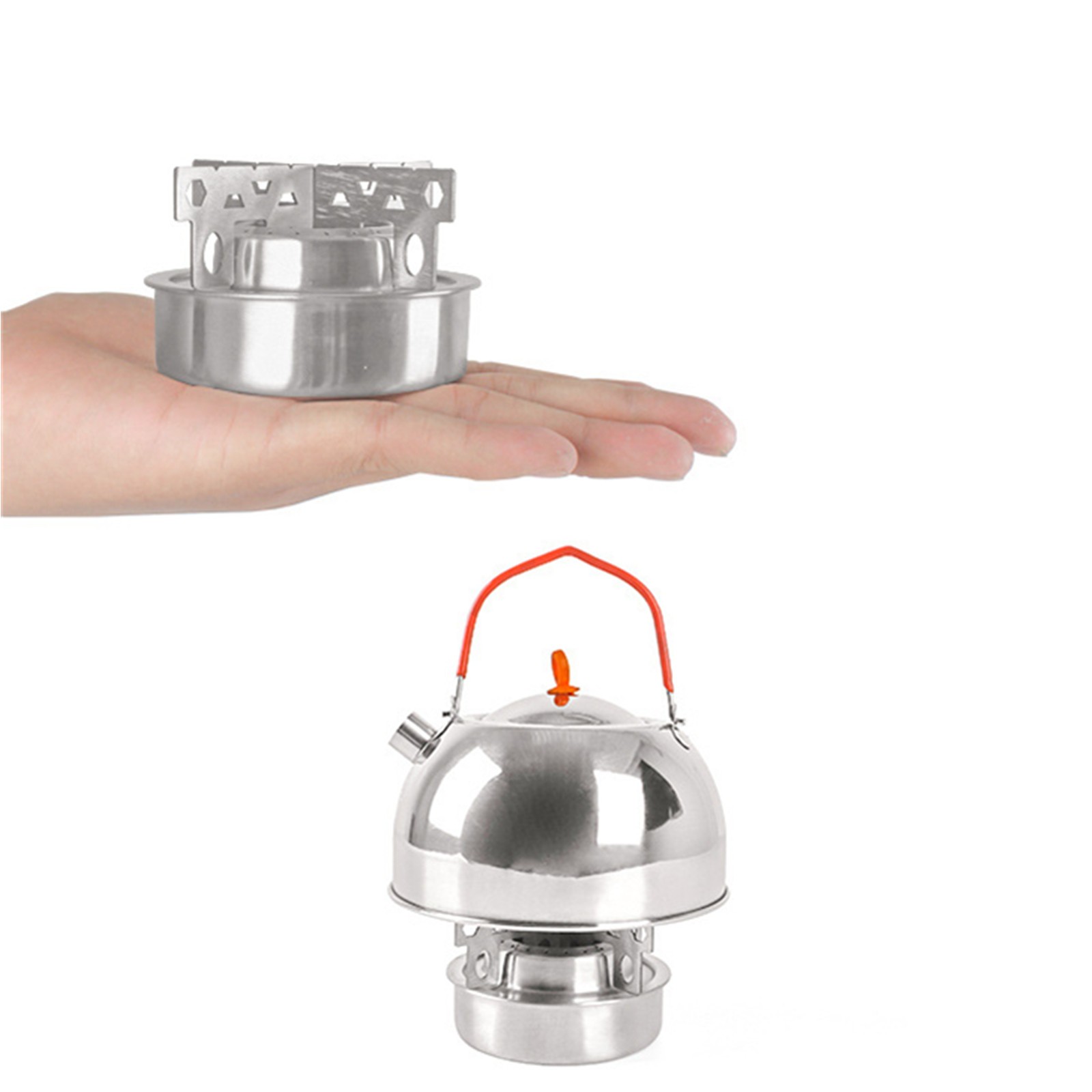 Outdoor Portable Camping Mini Alcohol Stove Cooking Burner With Cross Stand a