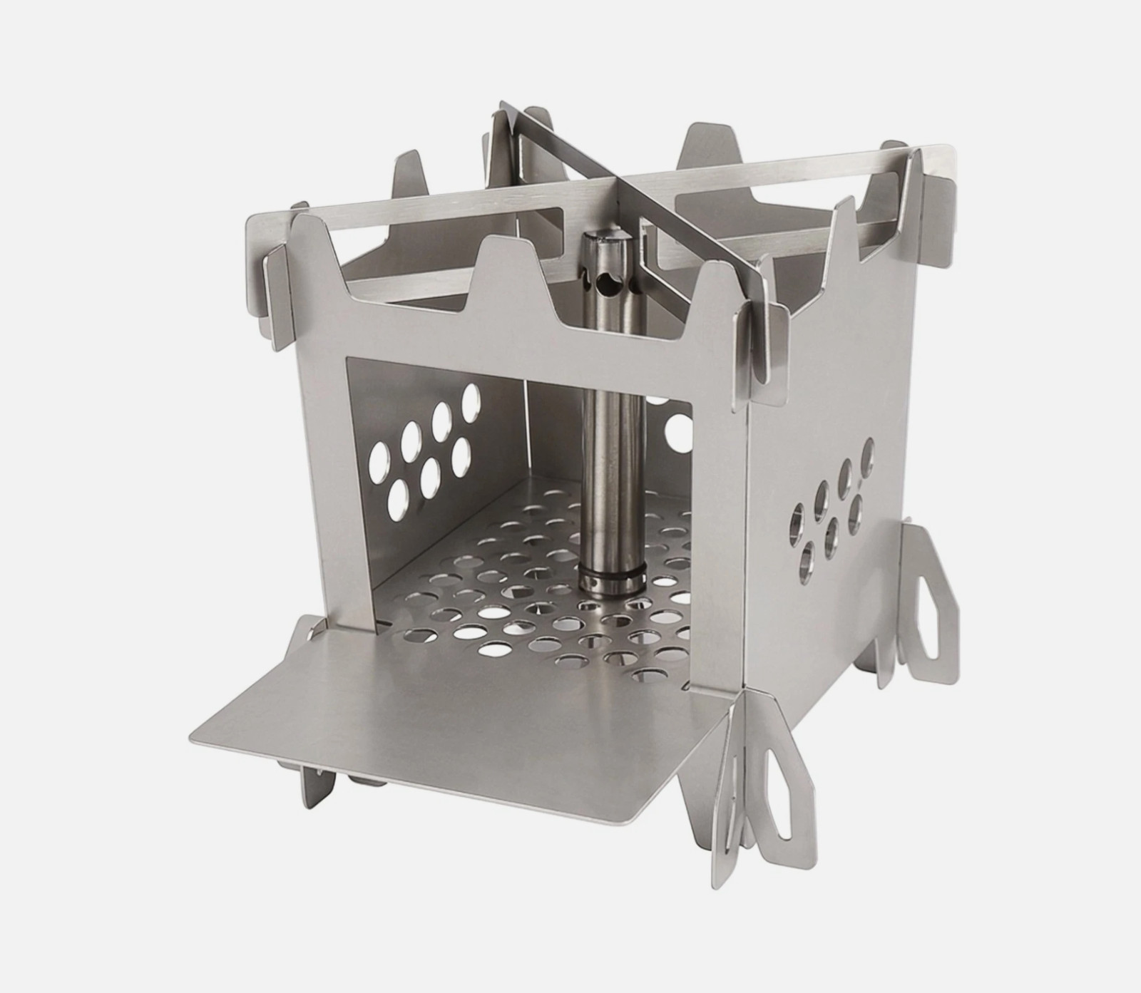 Stainless Steel Flat Packing Secondary Combustion Wood Stove. Only 1 lb 3 oz.