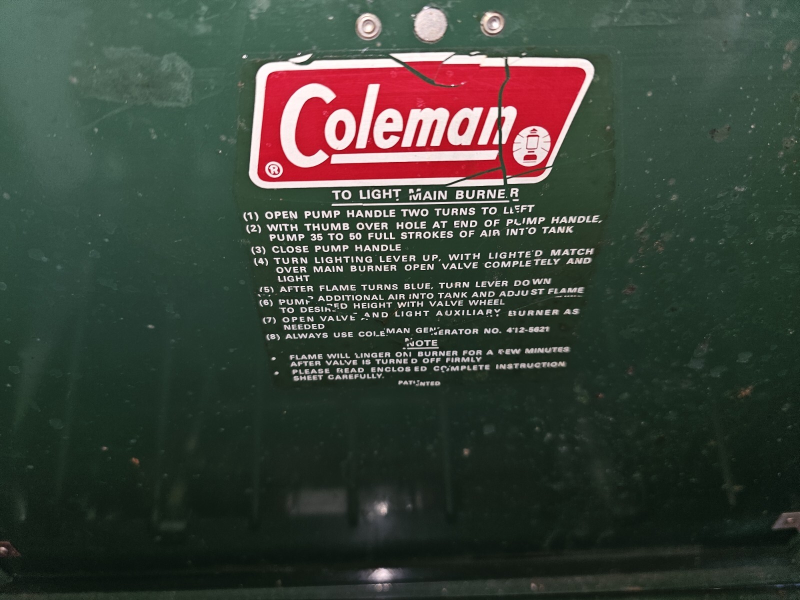 Vintage 1980 Green Coleman 425F Camp Cook Double Burner Stove 2 80