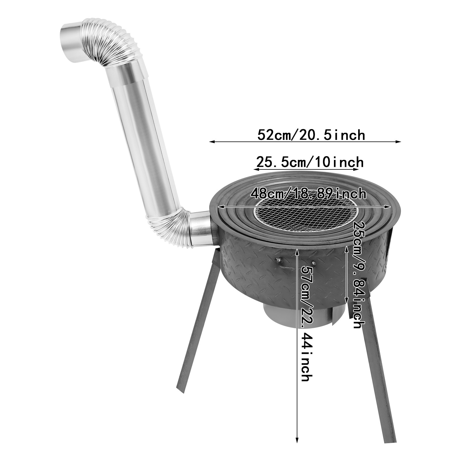 Outdoor Wood Burning Stove Portable Charcoal Stove Backyard Cook Camping Stove