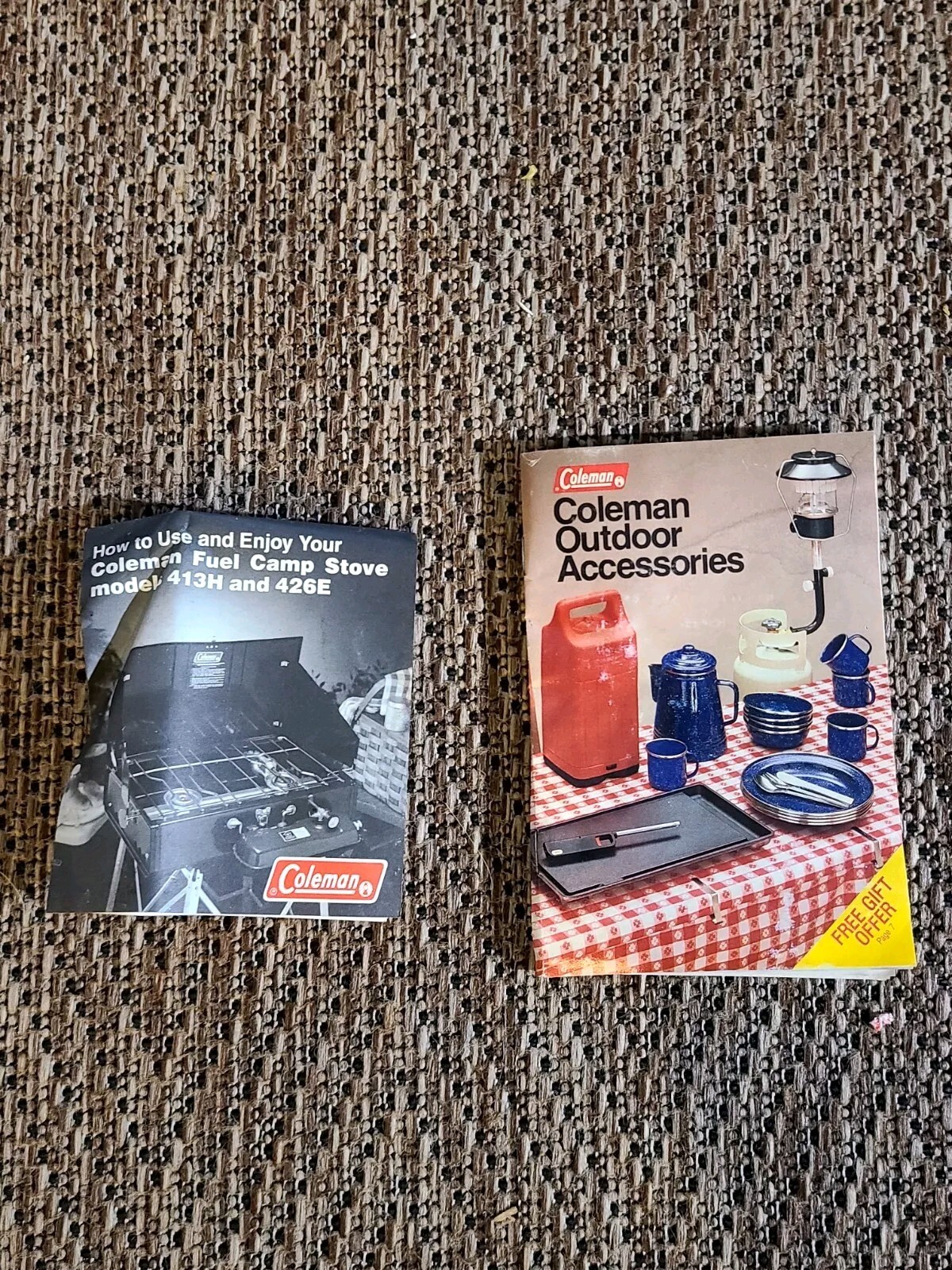 Vintage Coleman Powerhouse 2-Burner Gas Camp Stove 413H499 W/ BOX & MANUAL 1988