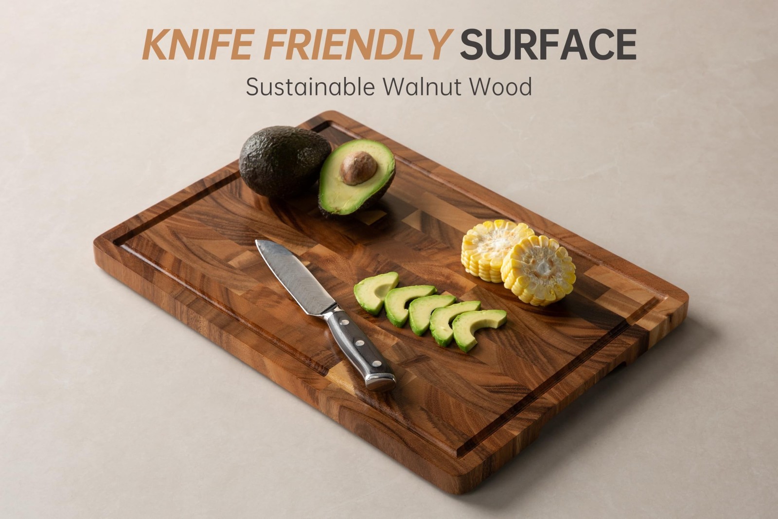 Walnut Wood Cutting Board End Grain Wooden Cutting Boards for Kitchen Choppin…