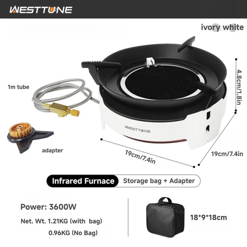 WESTTUNE Outdoor Infrared Combustion Stove Portable Cooking Burner 3600W Gas Sto