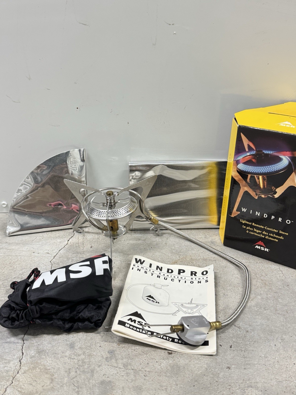 MSR WindPro Remote Canister Stove w/ Windscreen, Tool, Carry Case New Unused