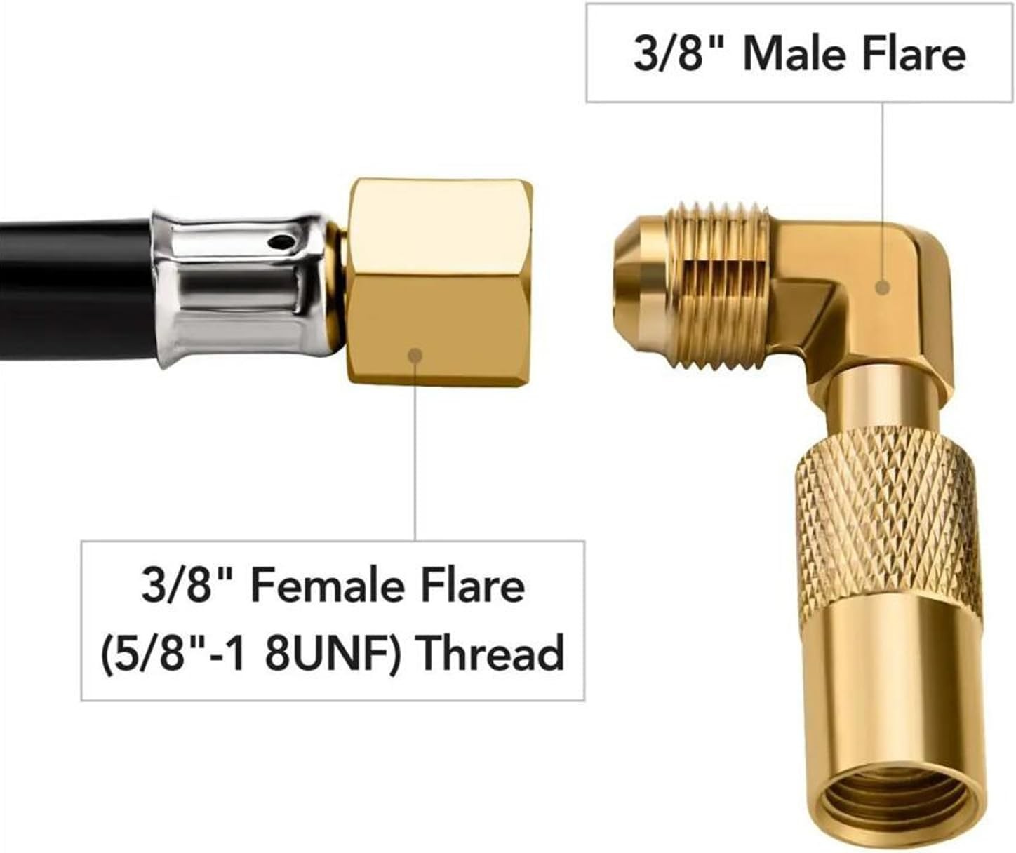 Propane Elbow Adapter, Low Pressure 3/8″ Male Flare Fitting…