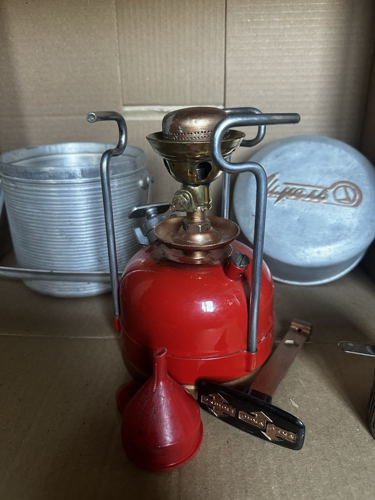 1978 Vintage Camping Fuel Stove Set Russian Soviet Multifuel Alcohol