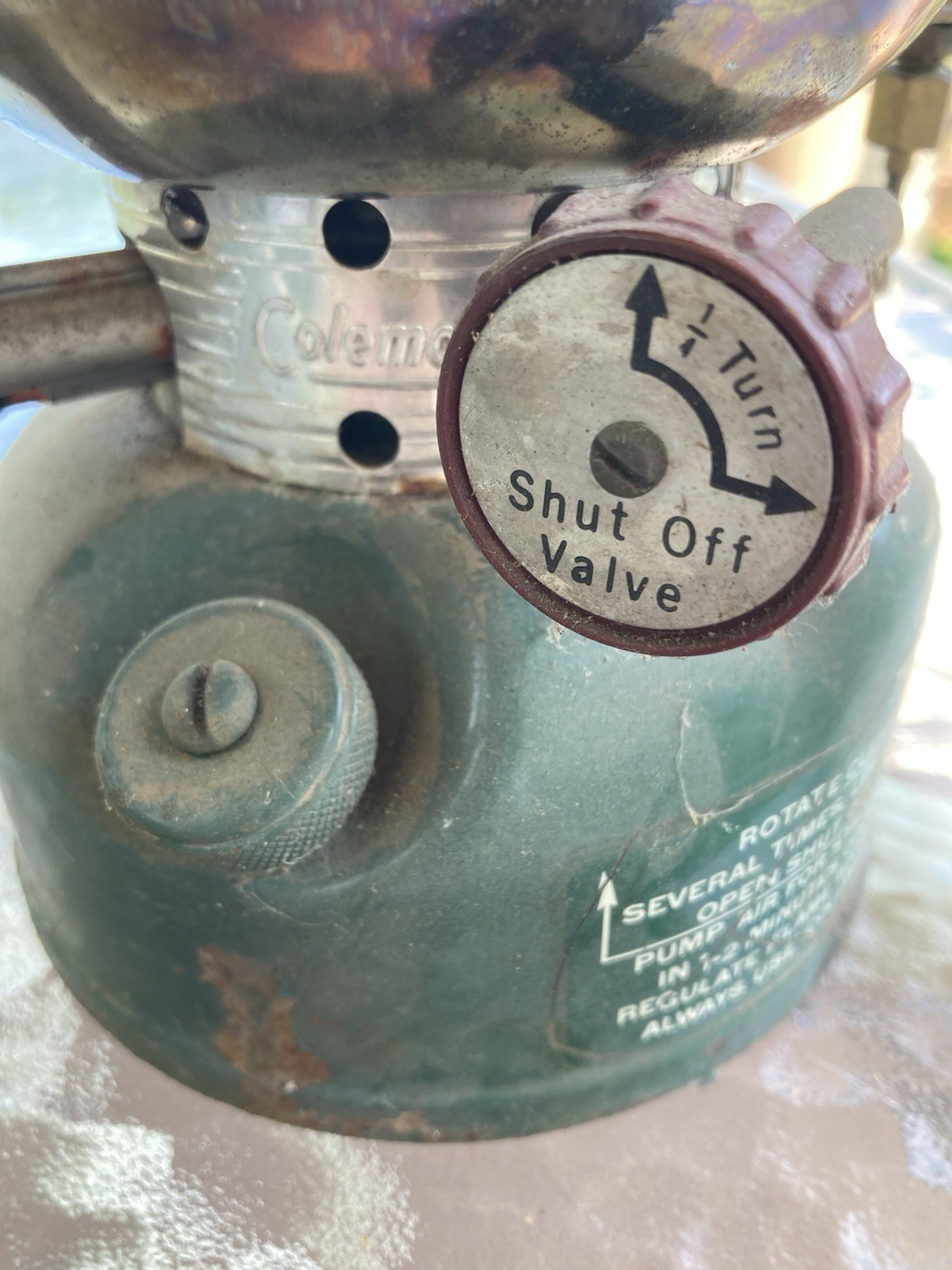 Vintage 1970 Coleman 502 Green Camp Stove For parts Only.