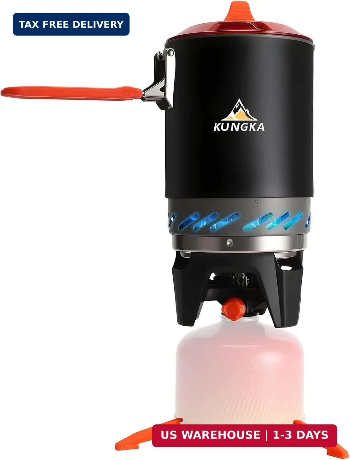 Backpacking and Camping Stove Cooking System | 110-Second Fast Boil,6-in-1 Integ
