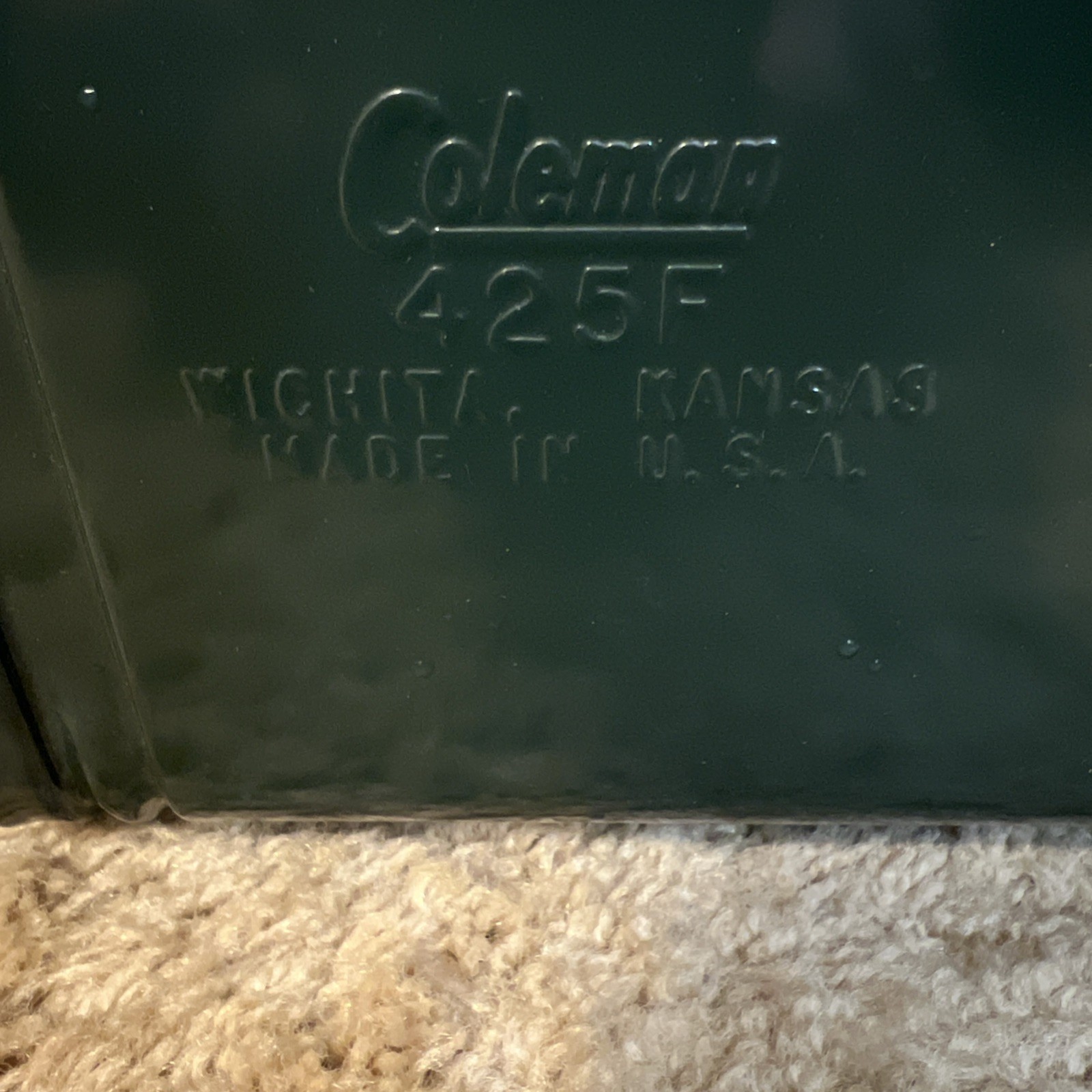 Vintage Coleman 425F 2 Burner Camp Suitcase Stove W/Fuel Tank 12/88 Clean