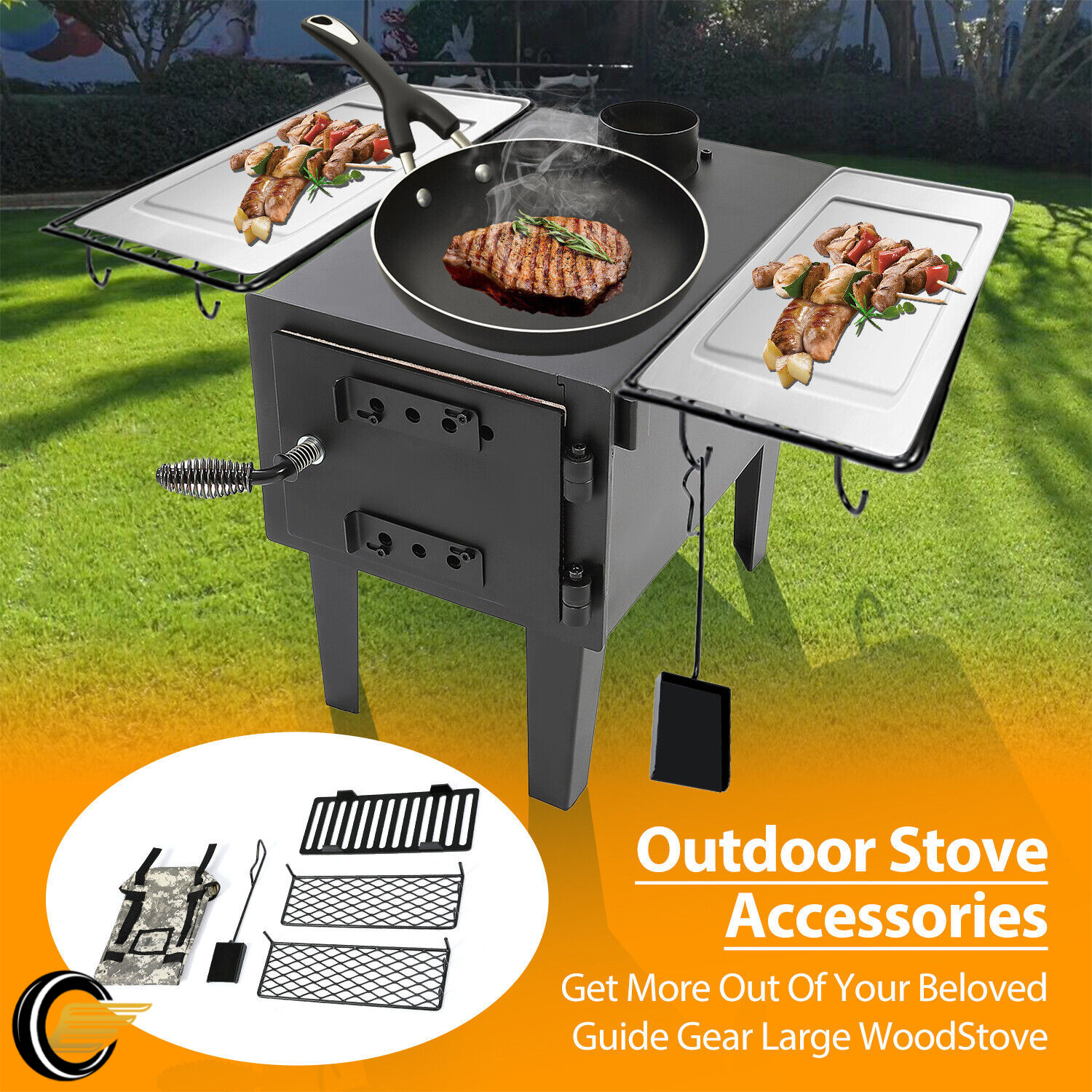 Outdoor Stove Accessory w/Backpack Bundle Stove Racks Grate Scoop For Guide Gear