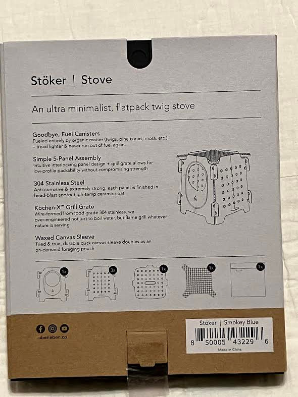überleben Stöker Wood Burning Camp Stove-Smokey Blue+ Fire Starter Kit-New