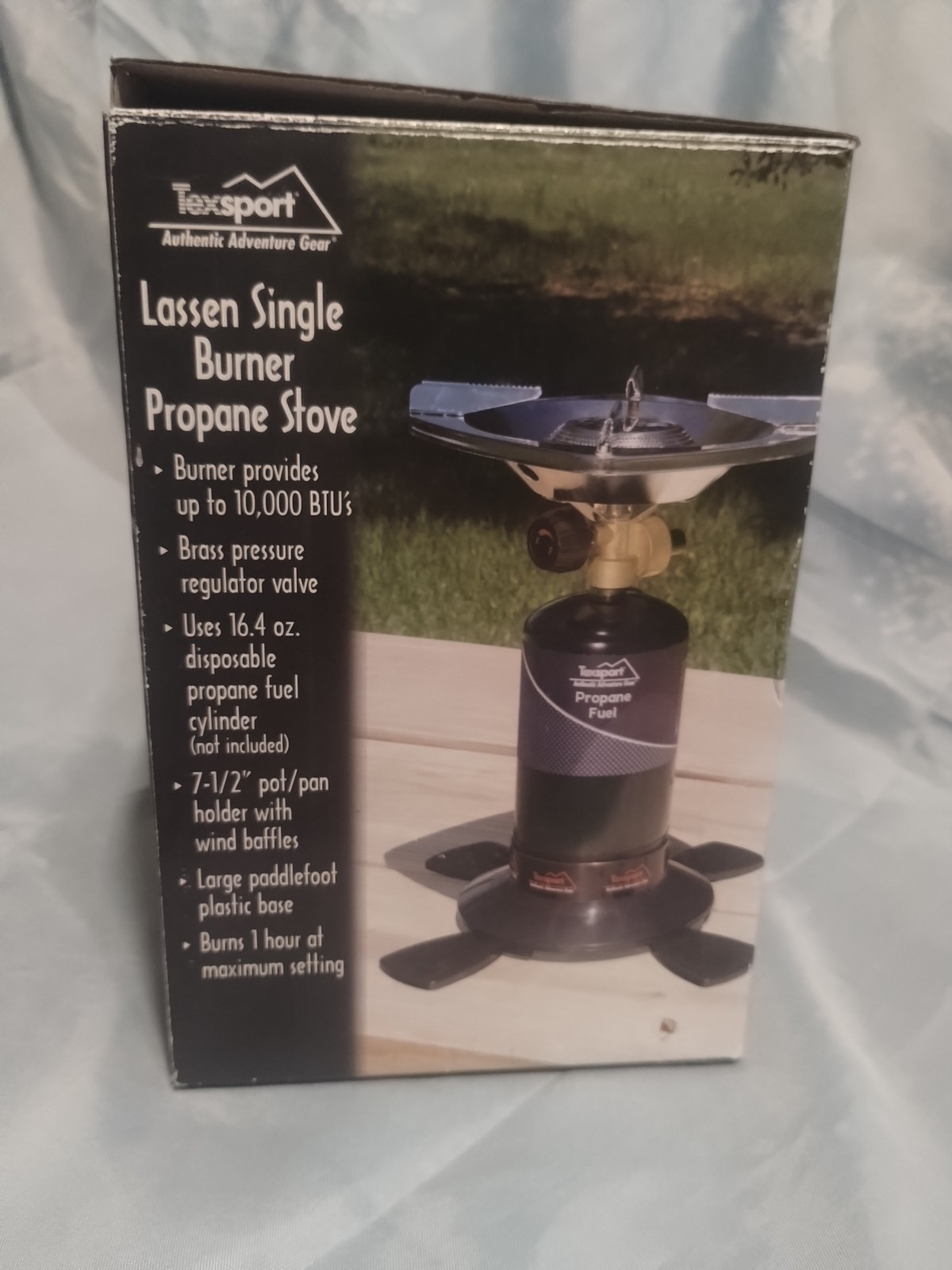 Portable Single Burner Propane Camping Stove 10,000 BTU Lightweight Texsport